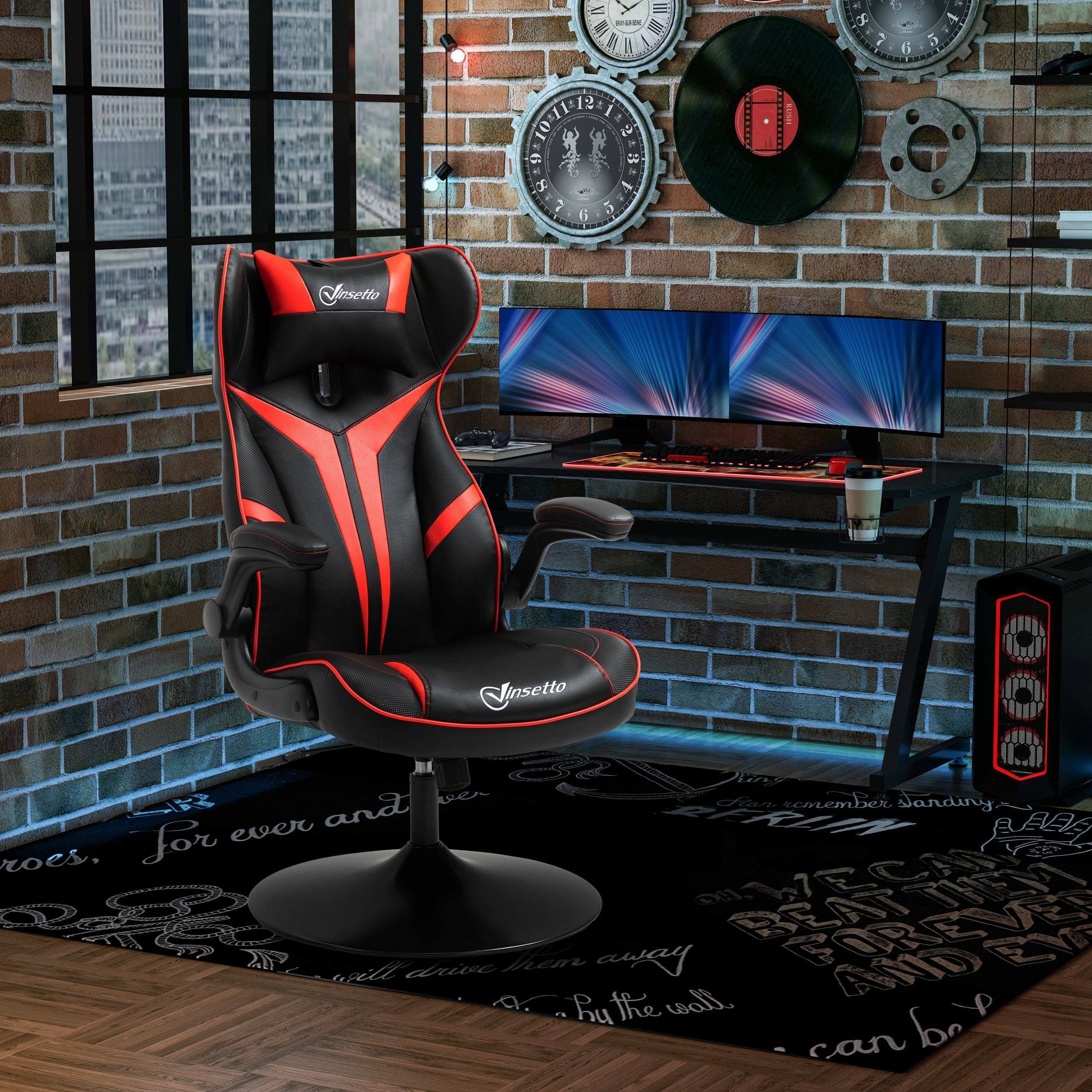Schreibtischstuhl | ergonomisch Gaming Stuhl Vinsetto schwarz/rot schwarz/rot