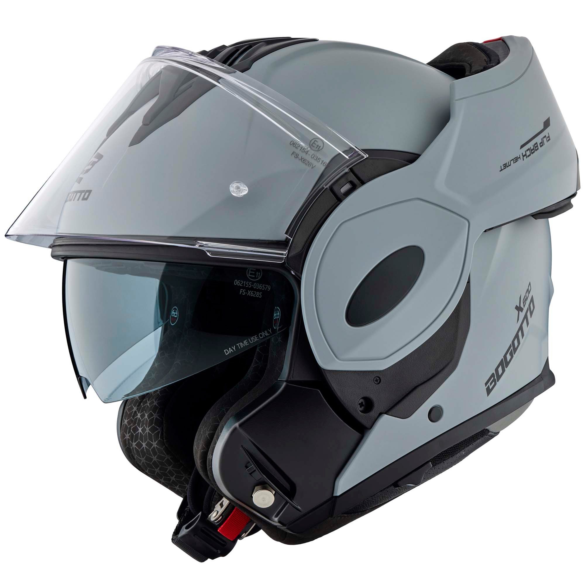 Bogotto Motorradhelm FS-X600 Klapphelm, vorbereitet für Kommunikationssystem,integriertes Sonnenvisier