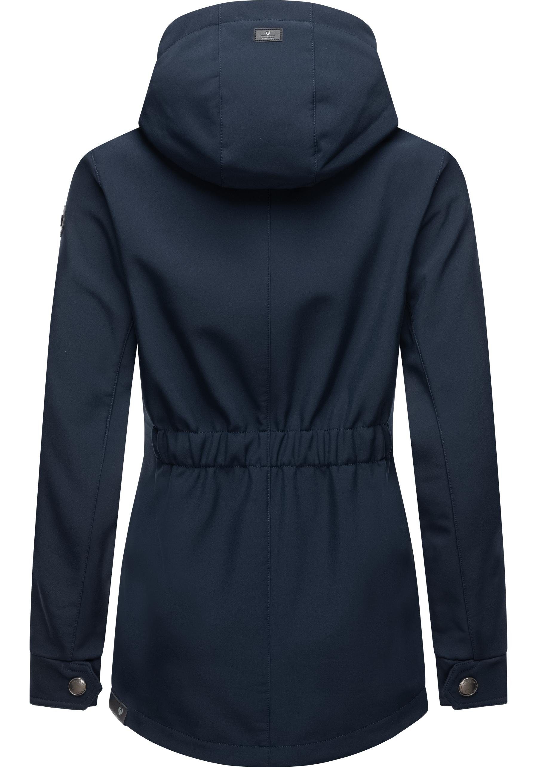 Ragwear Softshelljacke Monadde Softshell Praktische wasserabweisende Softshell Damenjacke