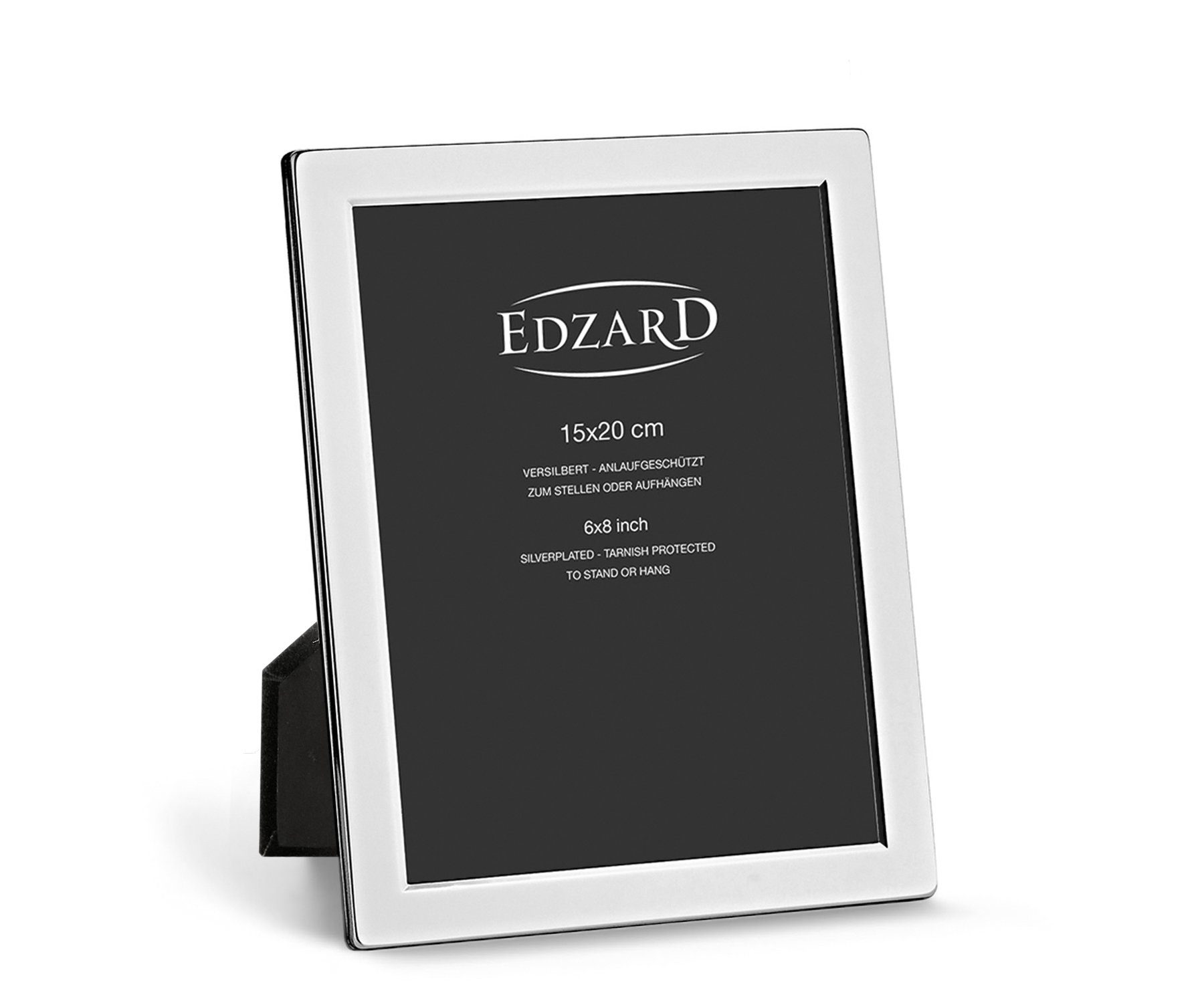 EDZARD Bilderrahmen Salerno, versilbert und anlaufgeschützt, für 15x20 cm Foto