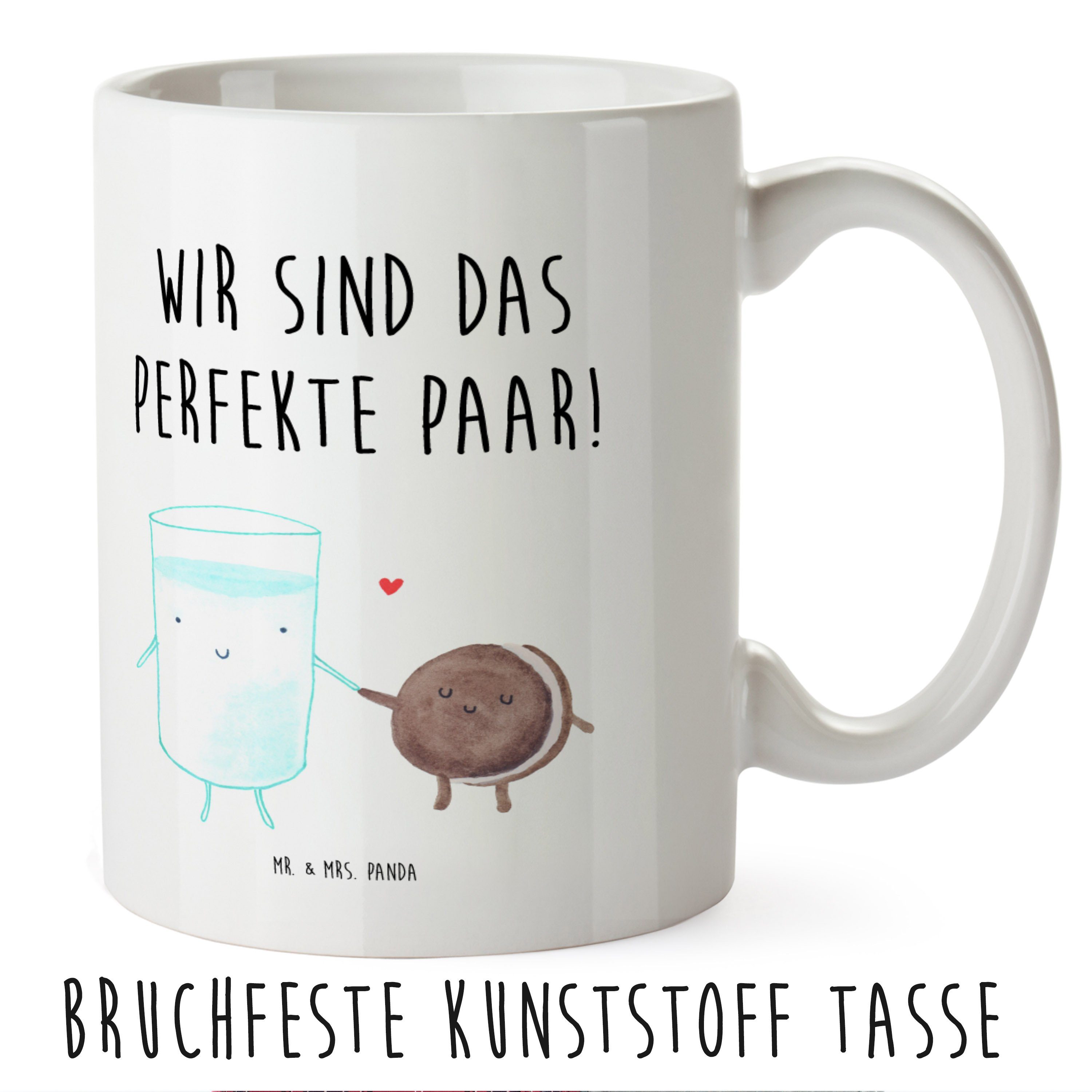 Mr. & Mrs. Panda Kinderbecher »Milch & Keks - Weiß - Trinkbecher