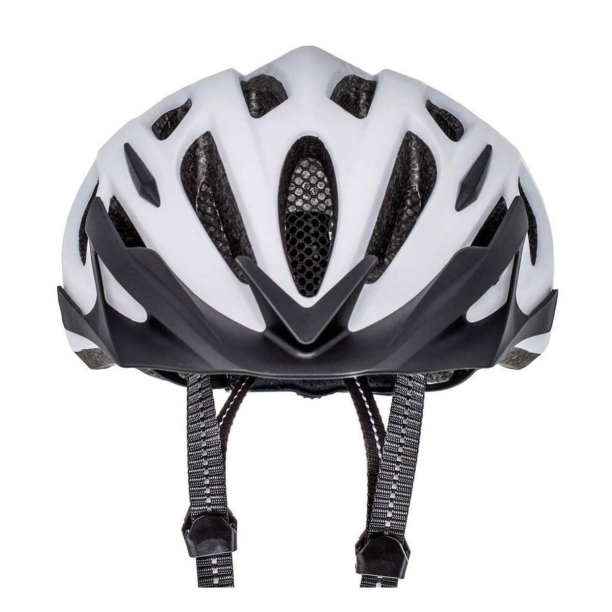 Airtracks Fahrradhelm Fahrradhelm Savage S/M (53-58cm), L/XL (58-63cm) (KJ-201 für Herren und Damen - EPS Körper), + IN MOULD / Neon Weiß Schwarz Matt