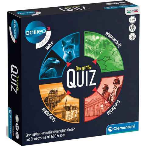 Clementoni® Spiel, Wissensspiel Galileo, Das große Quiz, Made in Europe