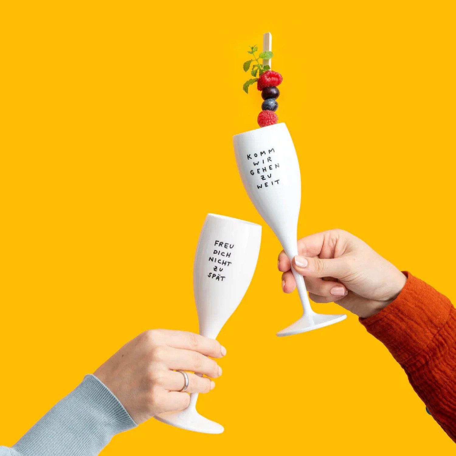 KOZIOL Sektglas Cheers No.1 freu dich nicht zu spät 100 ml, Superglas