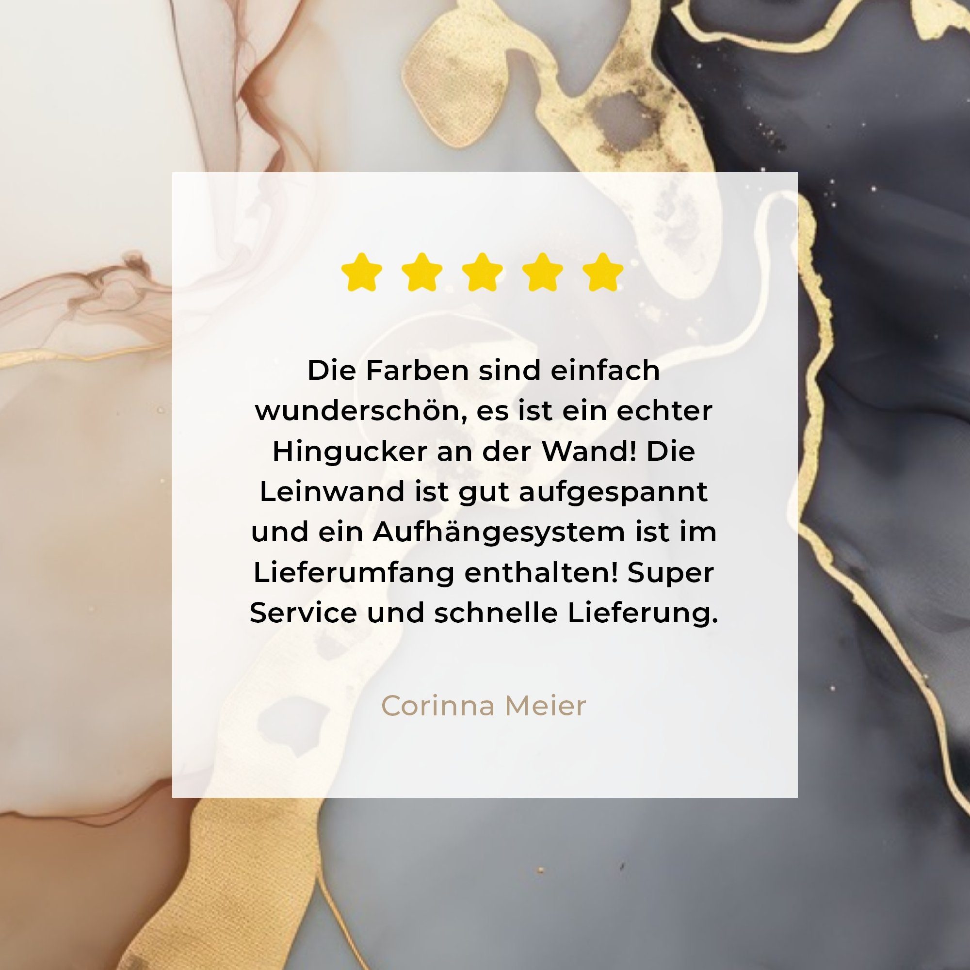 OneMillionCanvasses® Leinwandbild Marmor - Schwarz - Gold - Weiß, Fotodruck (1 St), Leinwand Bilder Klein, Wand Dekoration Aesthetic 30x20 cm – Bild 5 von 5