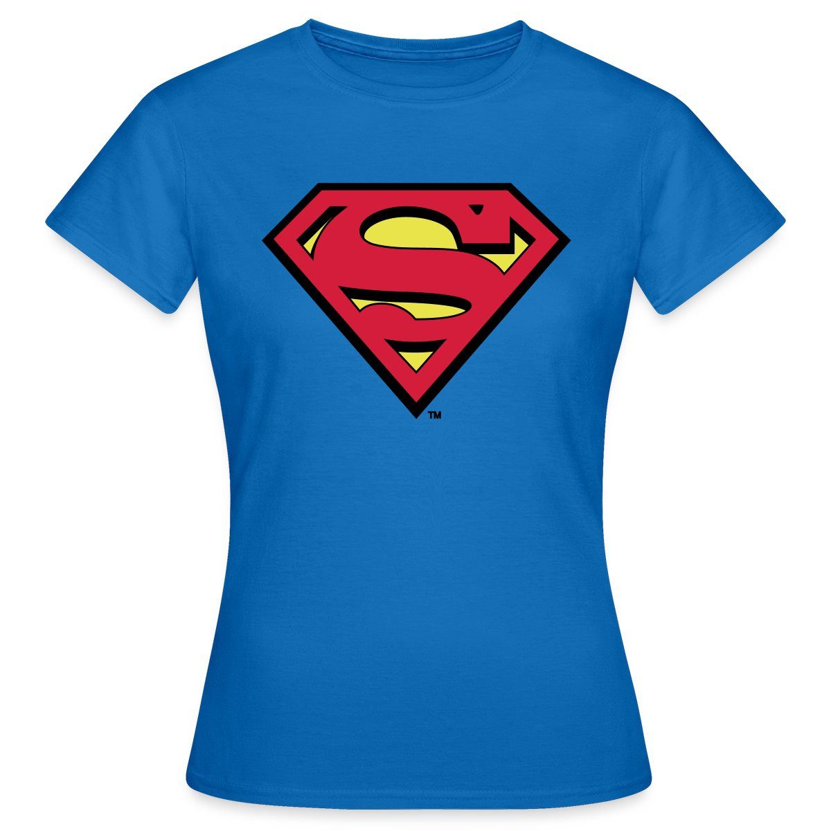 Spreadshirt T-Shirt DC Comics Superman Logo Original Karneval Frauen T-Shir günstig online kaufen