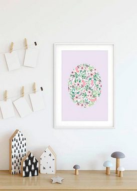 Komar Poster Shelly Patterns Lavender, Blumen (1 St), Kinderzimmer, Schlafzimmer, Wohnzimmer