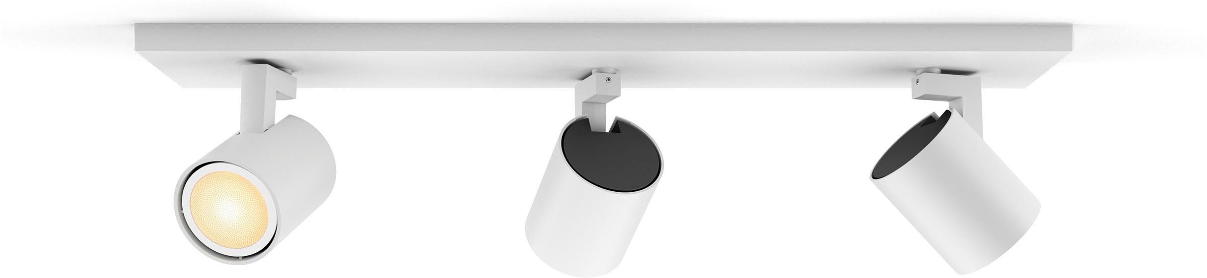Philips Hue LED Deckenspot White Ambiance Runner 3er Aufbauspot, Abschaltautomatik, Bluetooth, CCT - über Fernbedienung, Dimmer, Dimmfunktion, Einschlafhilfe, Farbsteuerung, Farbwechsel, Fernbedienung, Infrarot inkl., Memory, nach Trennung vom Netz, Nachtlichtfunktion, Smart Home, Timerfunktion, Weckerfunktion, dimmbar über Fernbedienung, mehrere Helligkeitsstufen, LED wechselbar, warmweiß - kaltweiß, App- & Sprachsteuerung, Smart Home, versch. Weißtöne, inkl. Dimmer