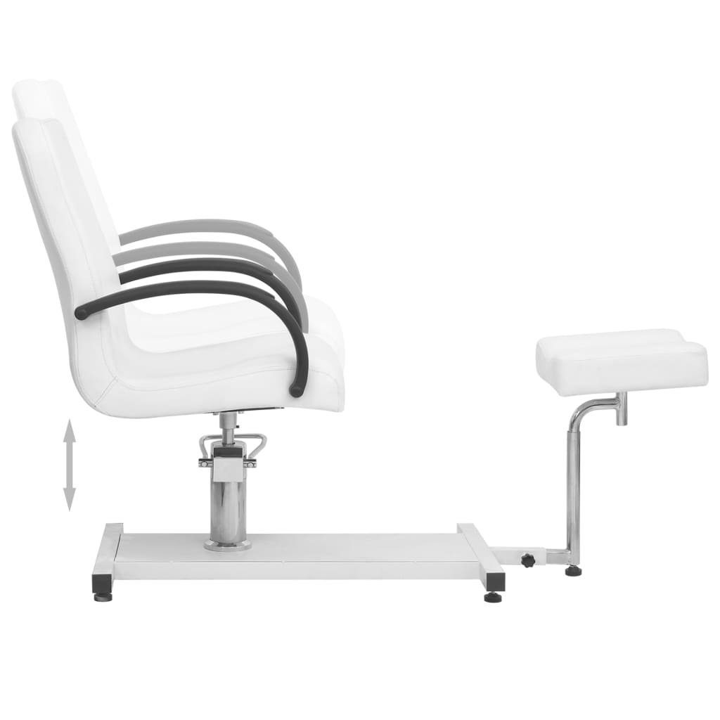 vidaXL Kunstleder cm Weiß Massagesessel Massagestuhl mit Fußstütze 127x60x98
