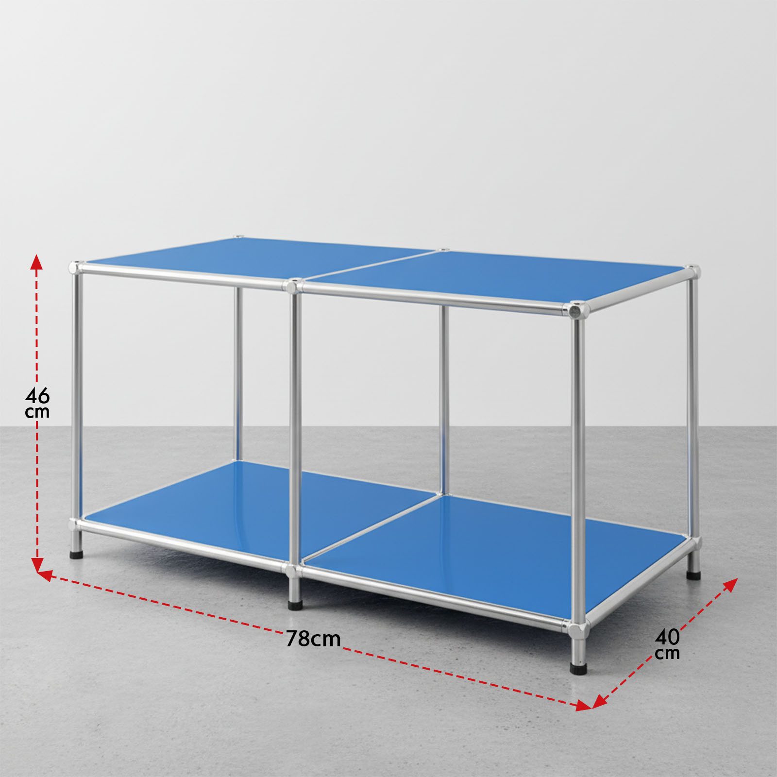 Floordirekt Lowboard Concept Epure MK-016 Sideboard & Ablageregal, B78 × T40 × H46 cm (modular, kratzfeste Pulverbeschichtung), Regal mit offenen Ablagen, verch – Bild 3 von 5