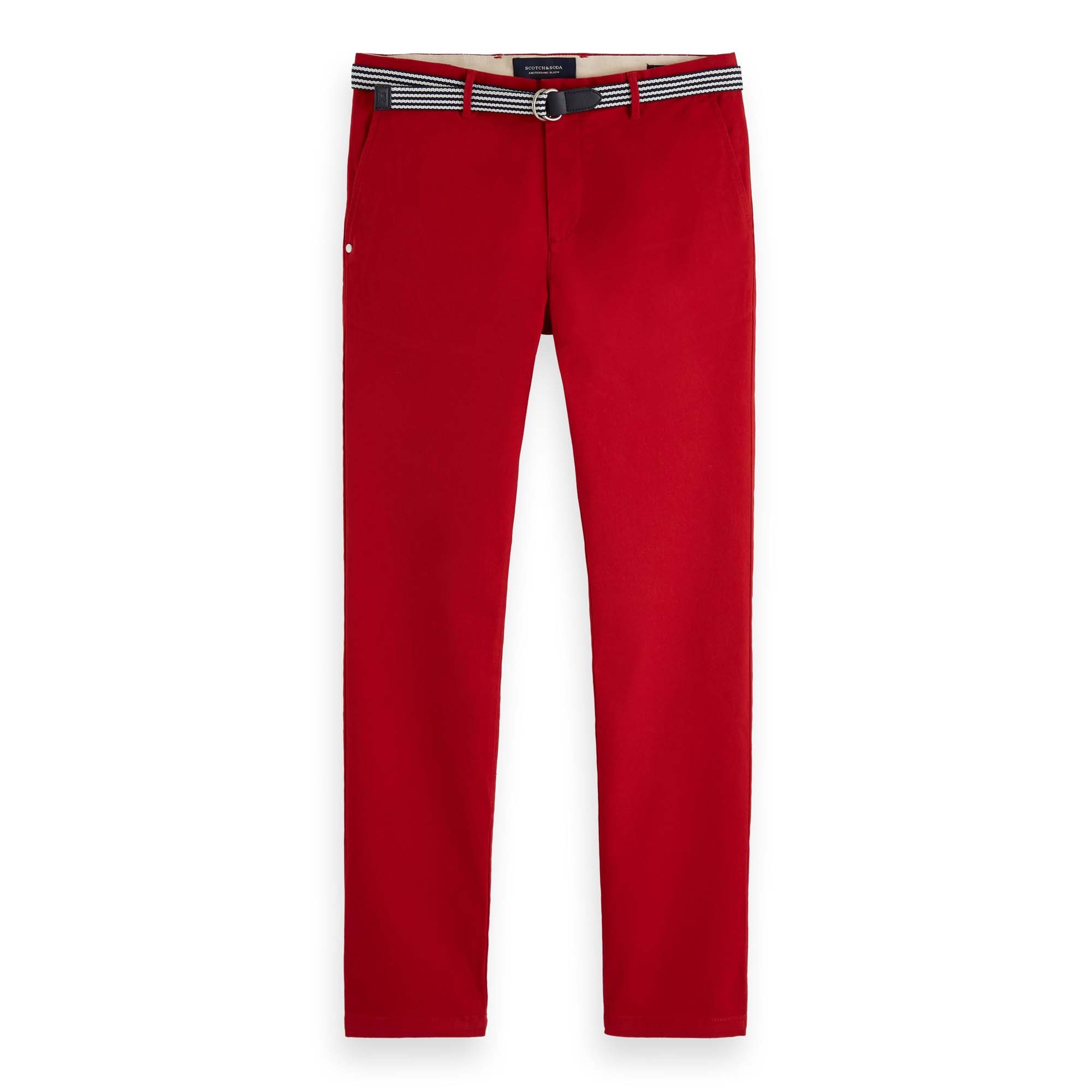 Scotch & Soda Trekkinghose Scotch & Soda Herren Chino Ams Blauw Stuart Chino with Belt 153469
