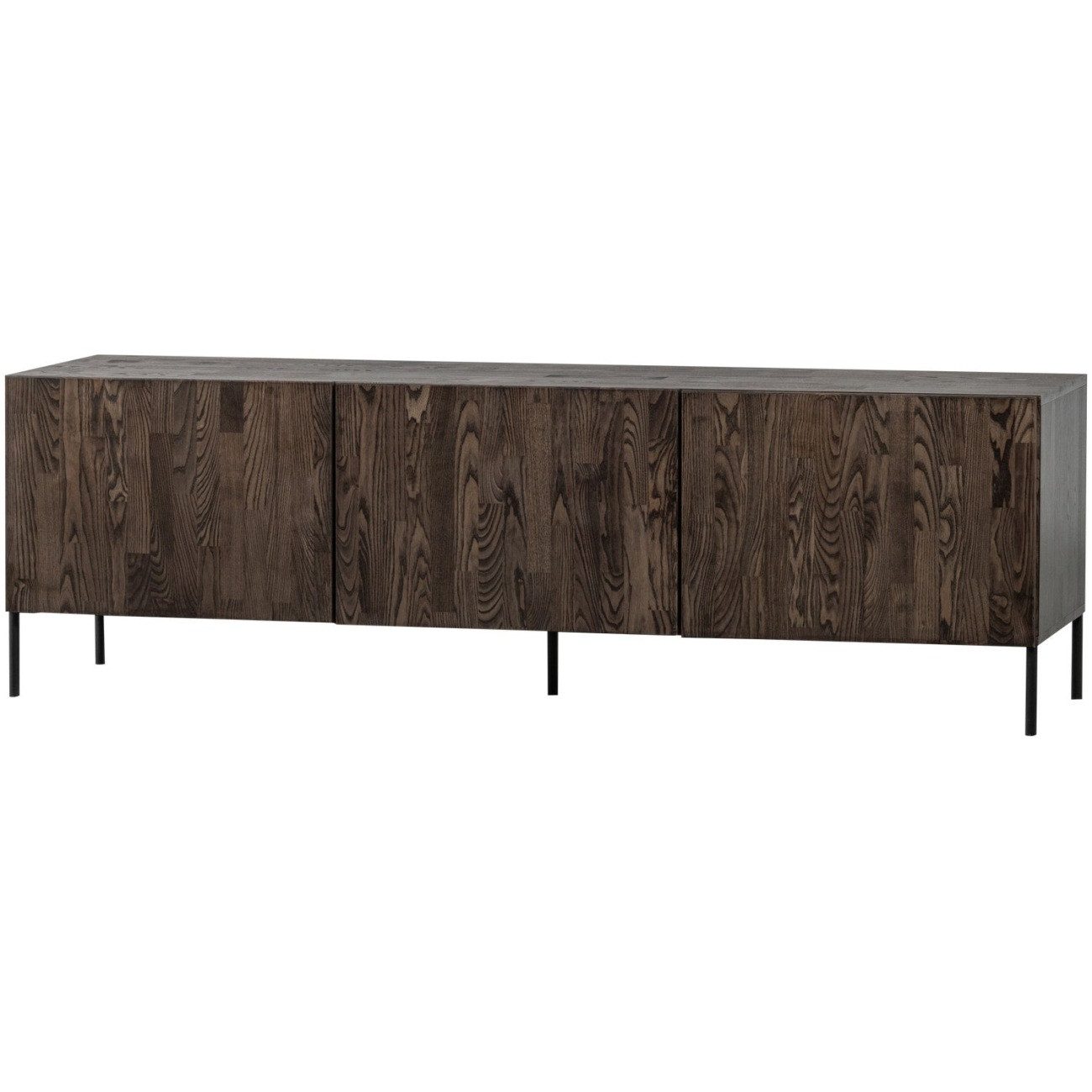 WOOOD TV-Board Bono Gravure aus Eschenholz 180 cm, Braun, Jedes Stück ist ein Unikat.