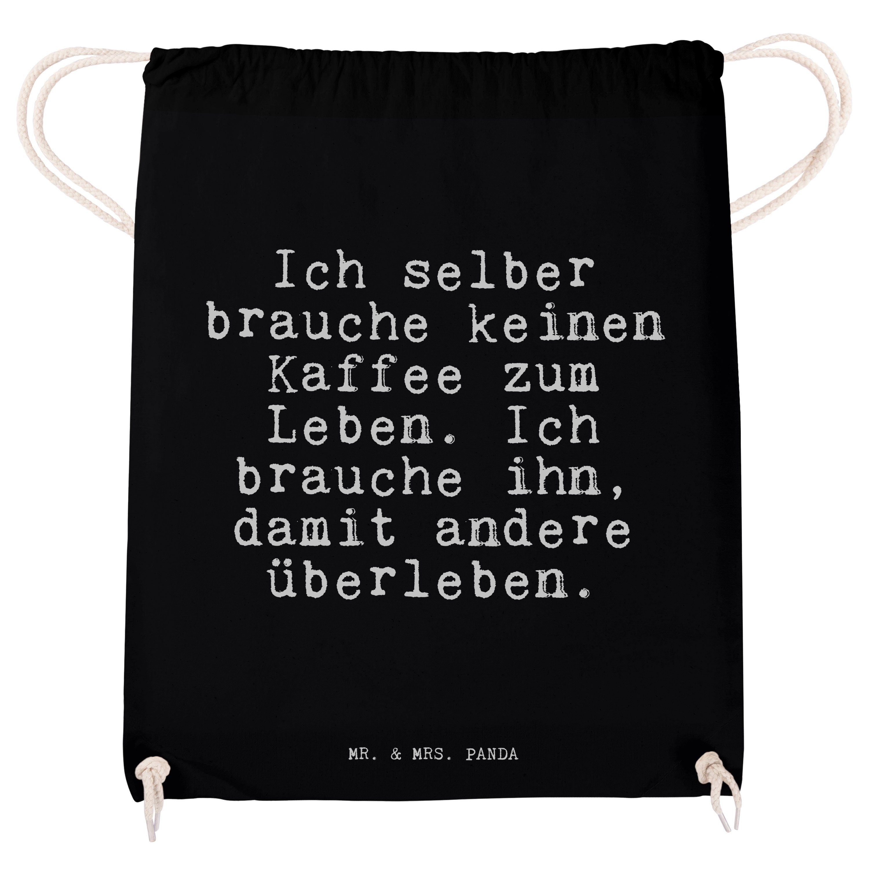 Ich keinen... - lustig, Mrs. Sporttasche Panda Mr. selber brauche Kollegen, & (1-tlg) Schwarz Geschenk, -