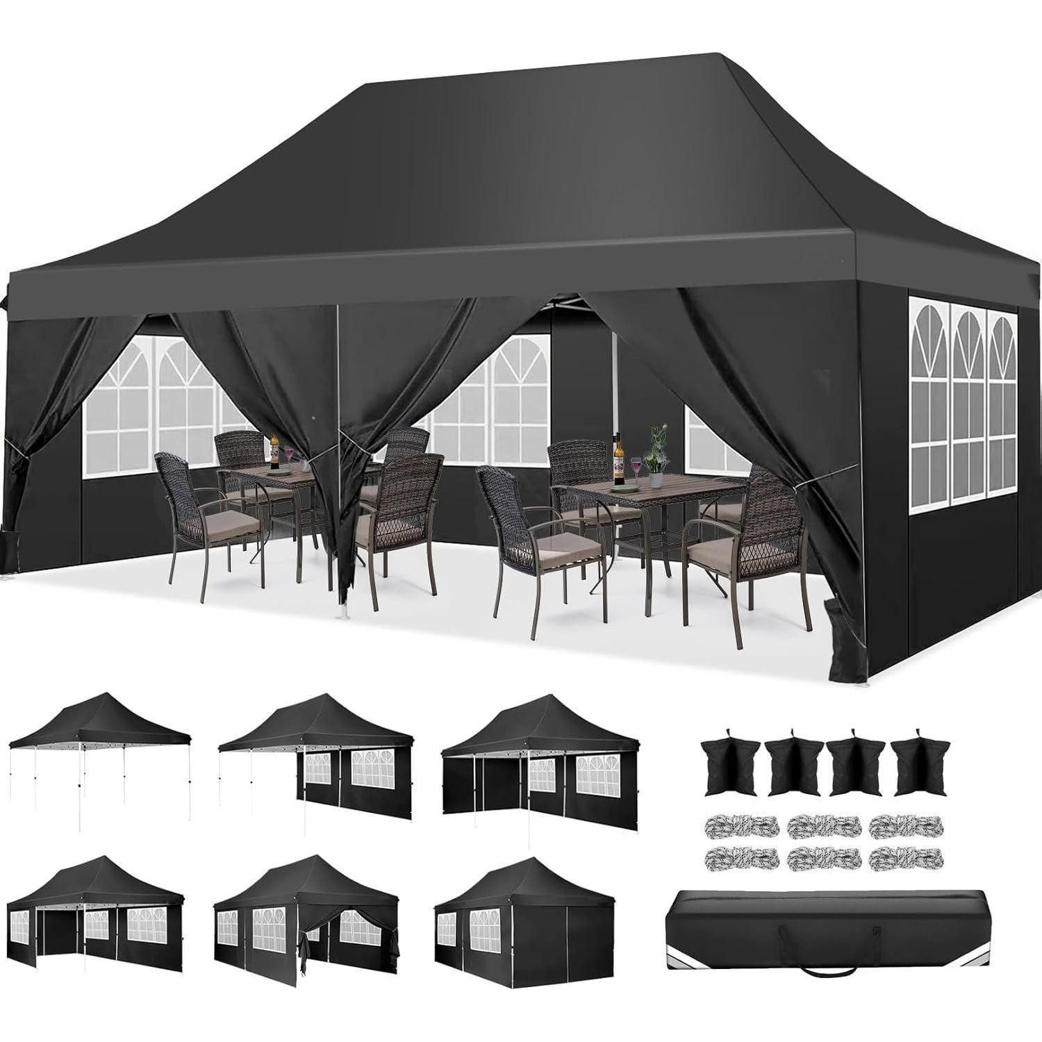 COBIZI Faltpavillon Faltpavillon 3x6m Wasserdicht Stabil Winterfest Partyzelt mit 6