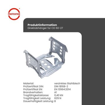 PROTEKTOR Profil (Kreuzverbinder, Verbinder für Deckenprofile, 100-St)