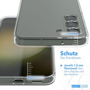 EAZY CASE Handyhülle Slimcover Clear für Samsung Galaxy S23 6,1 Zoll, durchsichtige Hülle Ultra Dünn Silikon Backcover TPU Telefonhülle Klar