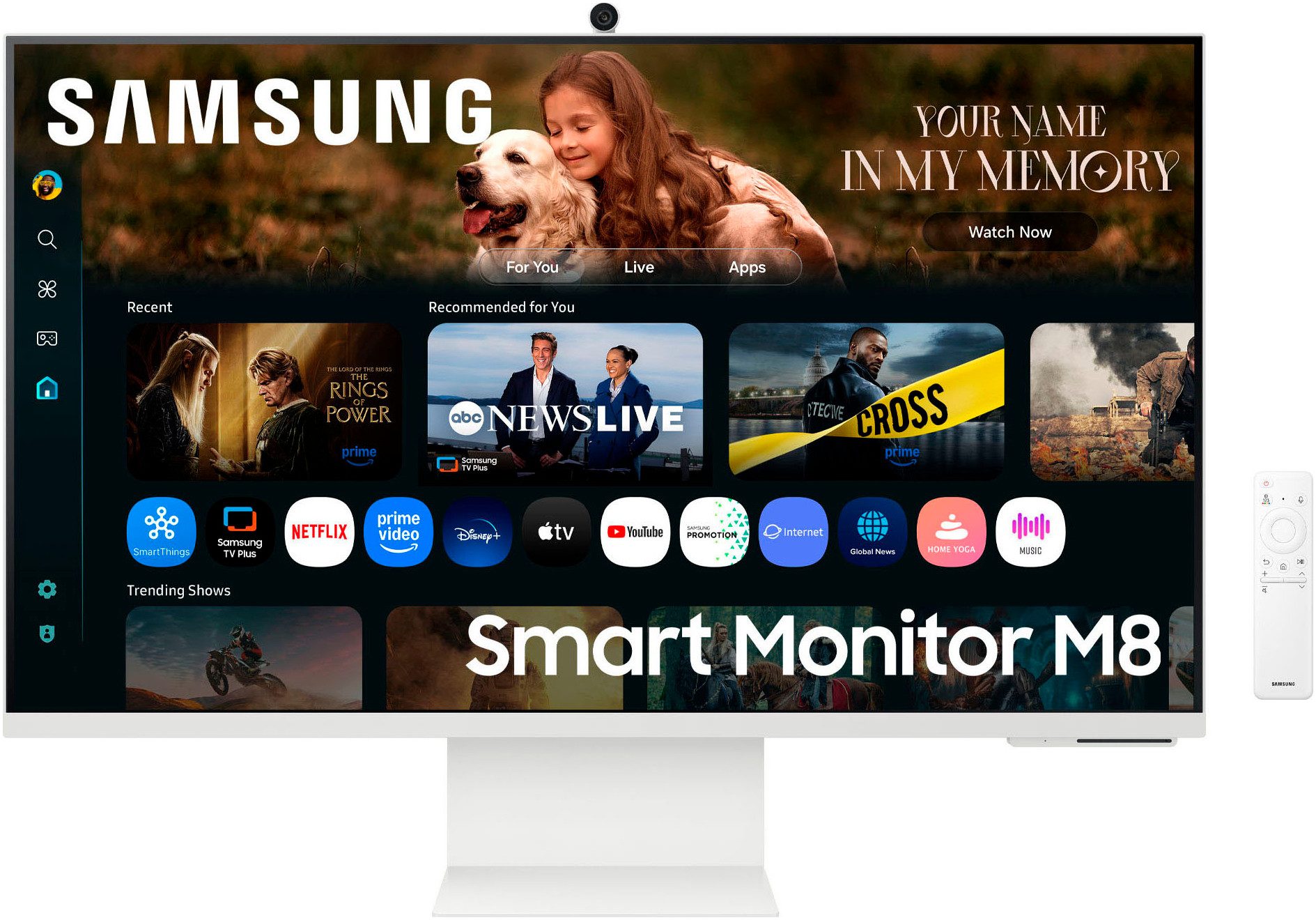 Samsung S32FM801UU Smart Monitor (80 cm/32 ", 3840 x 2160 px, 4K Ultra HD, 4 ms Reaktionszeit, 60 Hz, VA LED)