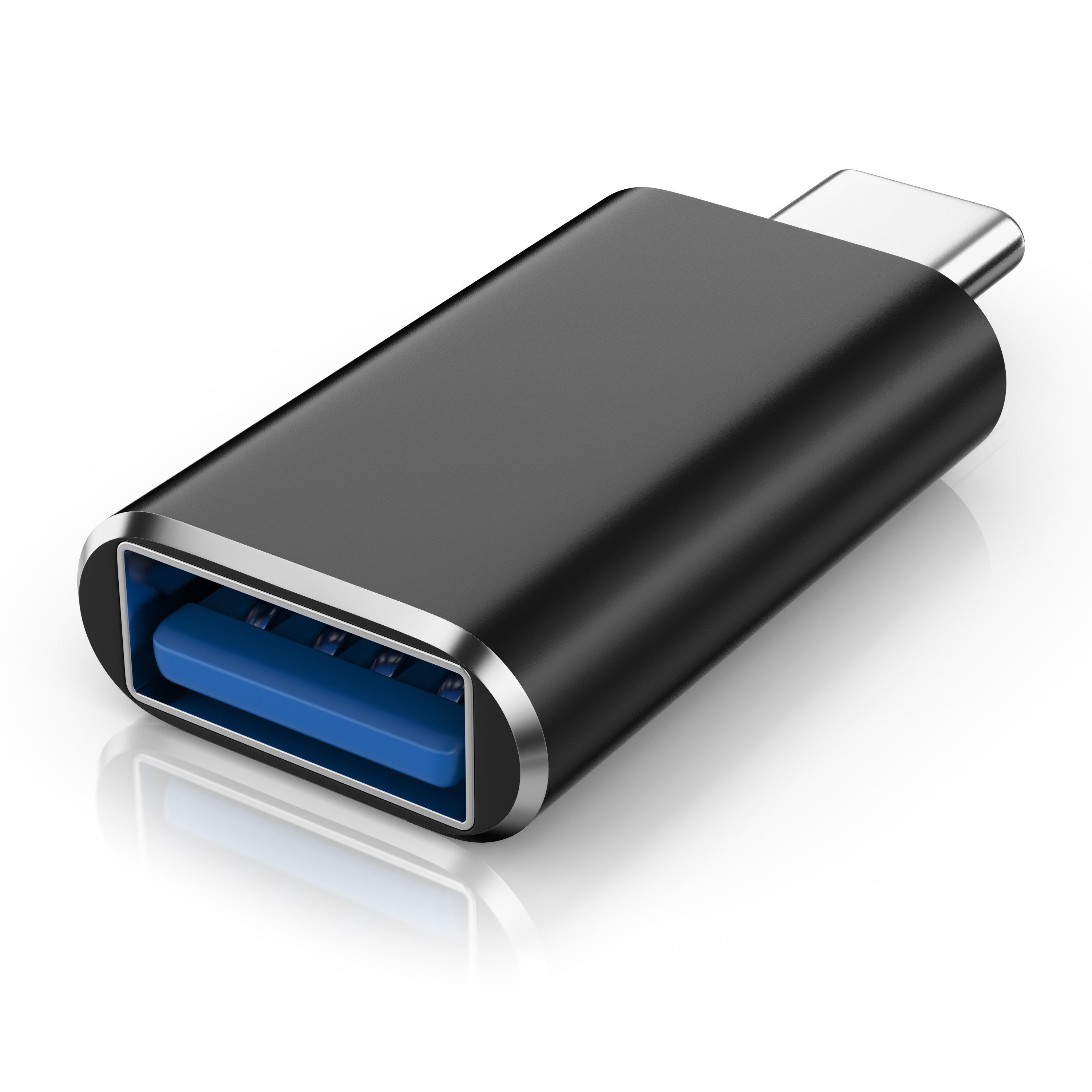 CSL Stecker USB-C auf USB-A Buchse für Handy, Laptop & Tablet, Konverter USB-Adapter USB Typ C zu USB Typ A, 10 Gbit/s, USB 3.2 Gen 2, OTG, Aluminium, Plug & Play