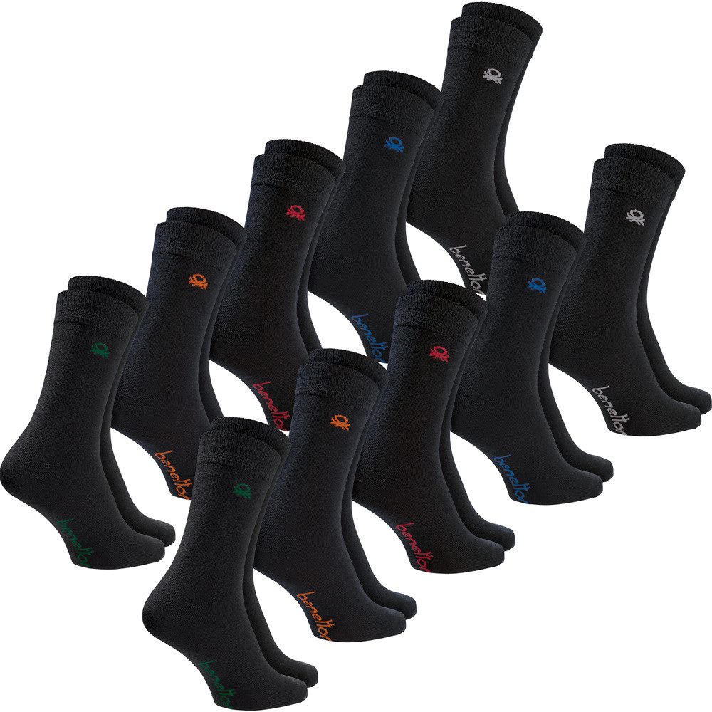 United Colors of Benetton Langsocken (Packung, 10er Pack) Elastischer Komfortbund für rutschfreien Sitz – Bild 2 von 4