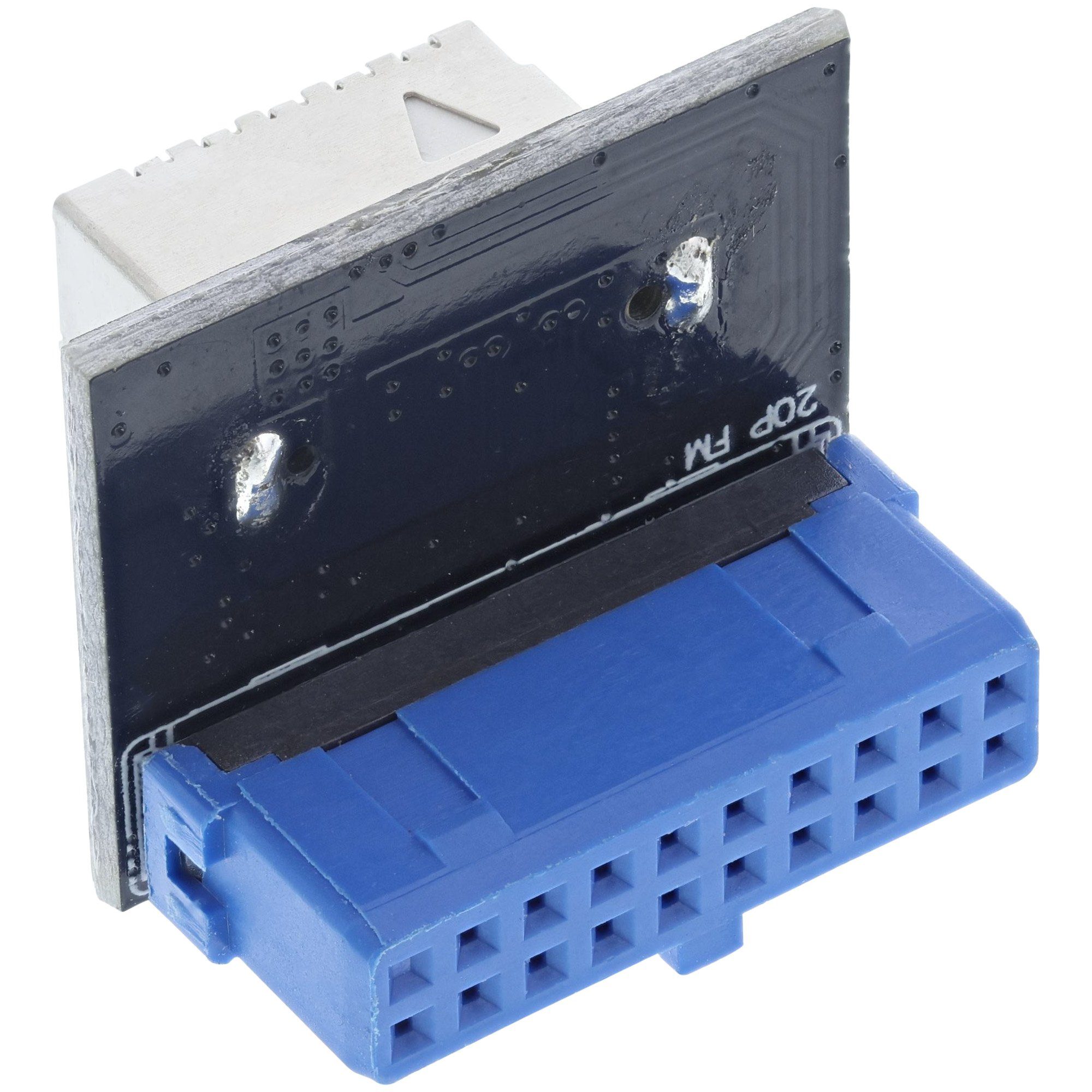 InLine® USB 3.0 zu USB 3.1 Frontpanel Key-B Adapter gerade intern USB-Adapter