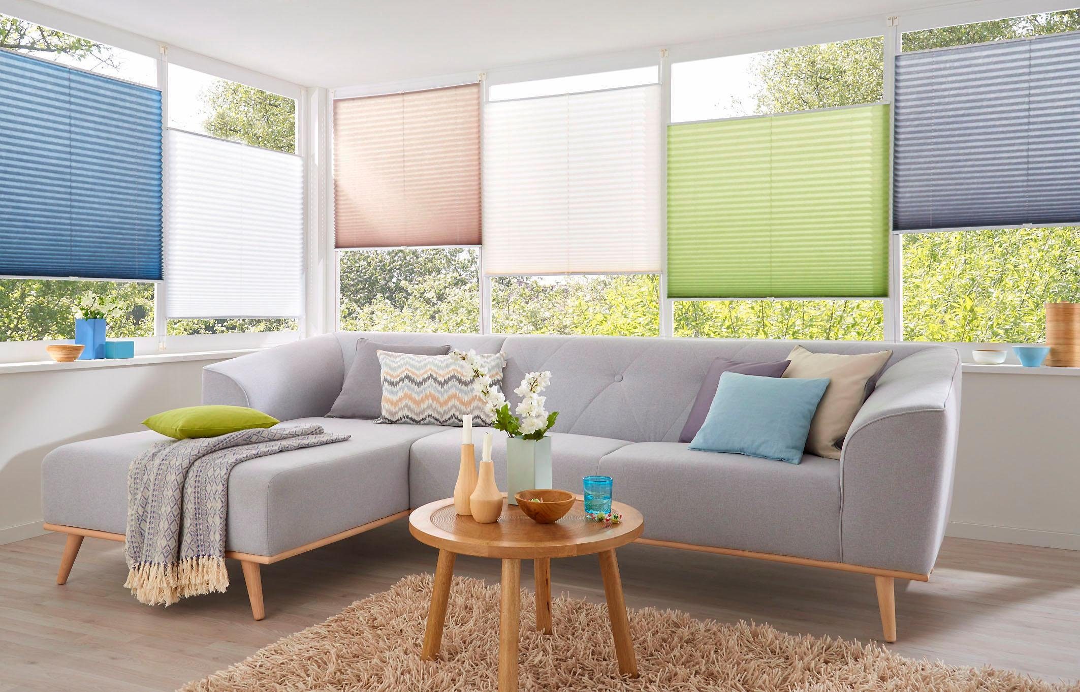 OTTO home Plissee DAHRA - in Crush-Optik, ohne Bohren, Lichtschutz, Lichtschutz, ohne Bohren, verspannt, Klemmfix, Fixmaß, Bestseller mit Klemmträger, Sonnensch – Bild 3 von 5