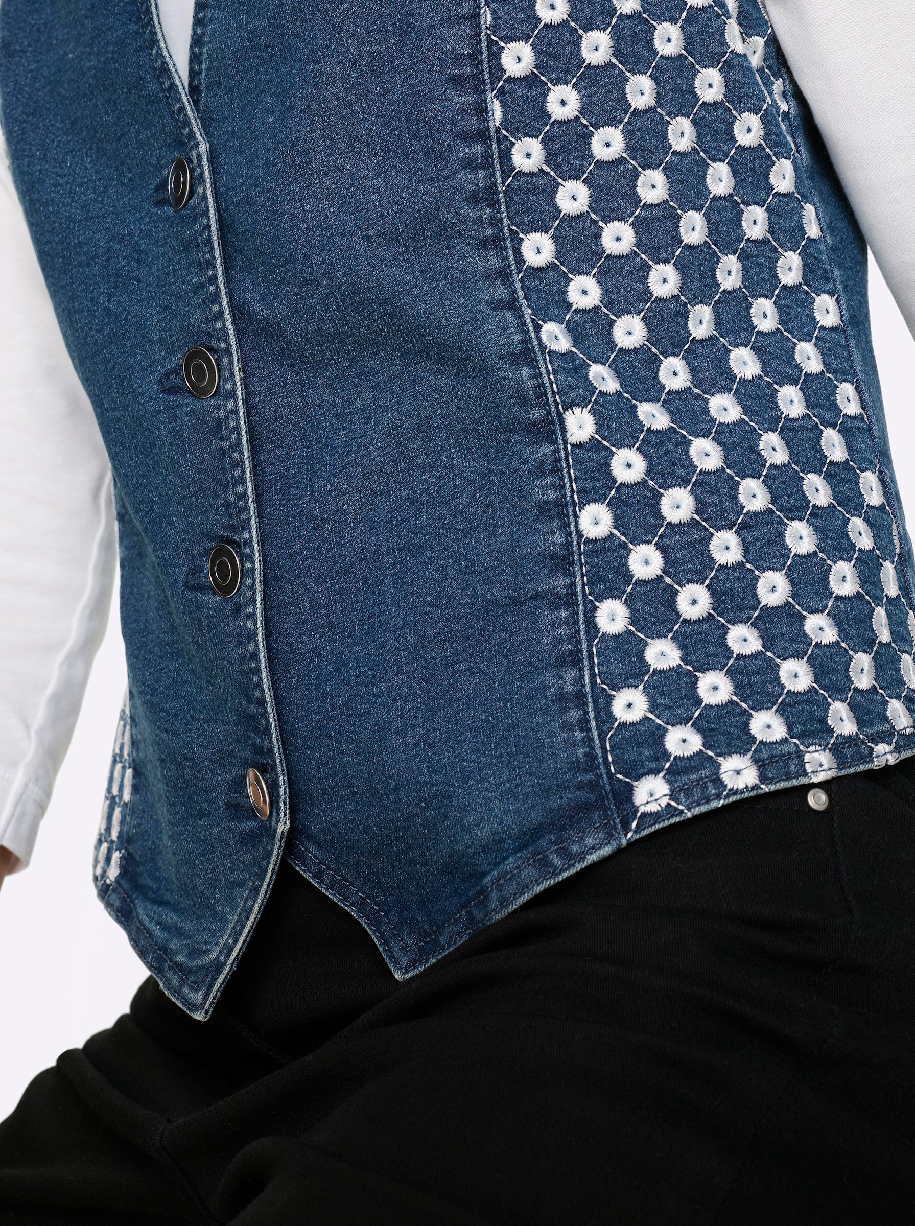 Sieh an! Jerseyweste Jeans-Weste