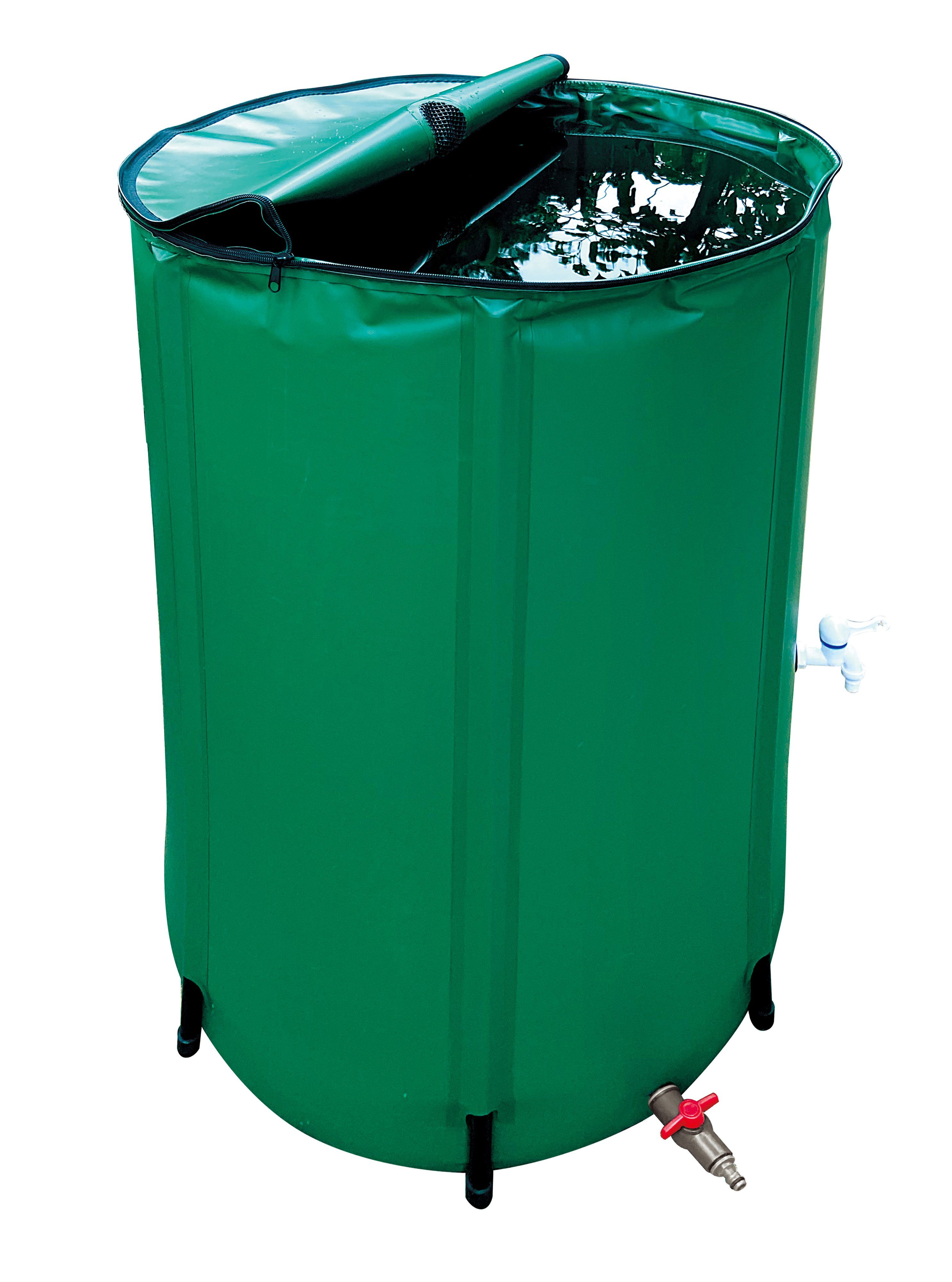 Powertec Garden Regentonne Faltbare Regentonne mit Deckel 250 L