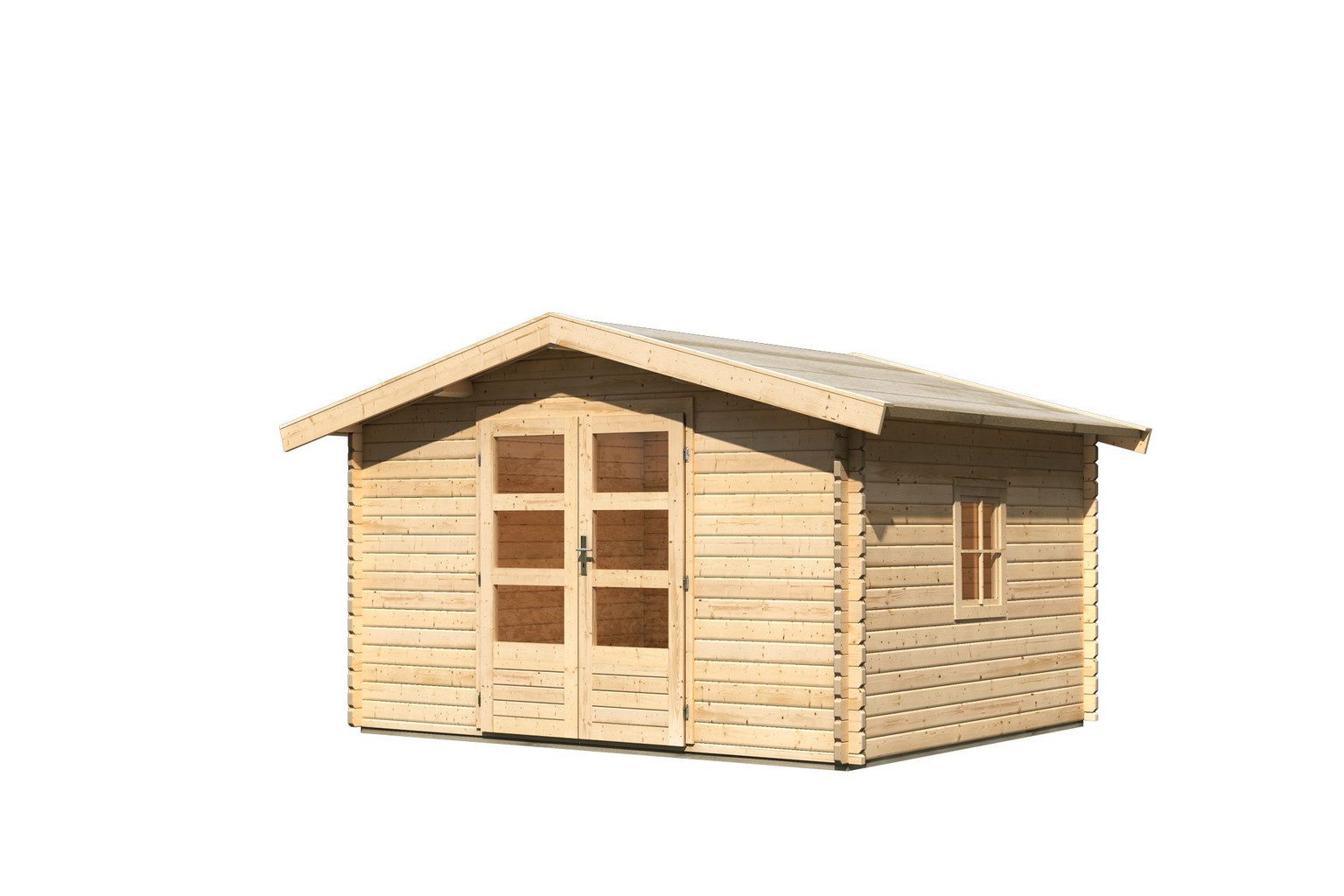 Karibu Gartenhaus Karibu Gartenhaus Mühlheim, 38mm, 334 x 297 x 238 cm, Modell 4, natur