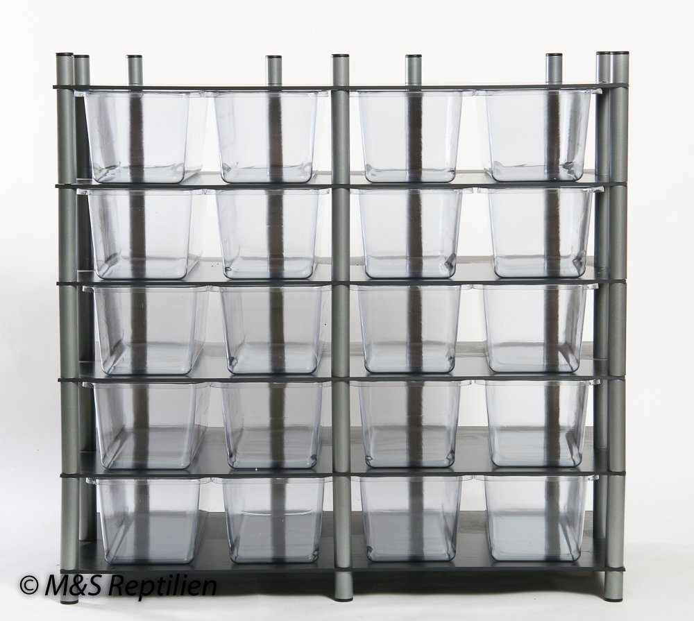 Thumbnail - M&S Reptilien Terrarium M&S Rack System JUNIOR - 20 Wannen