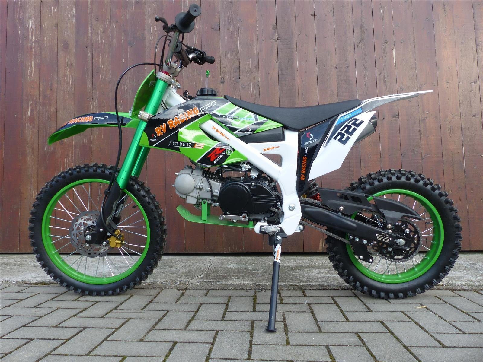 Thumbnail - KXD Dirt-Bike 125ccm Dirtbike Pitbike 612 4Takt 17/14 Enduro Cross Motorrad Grün