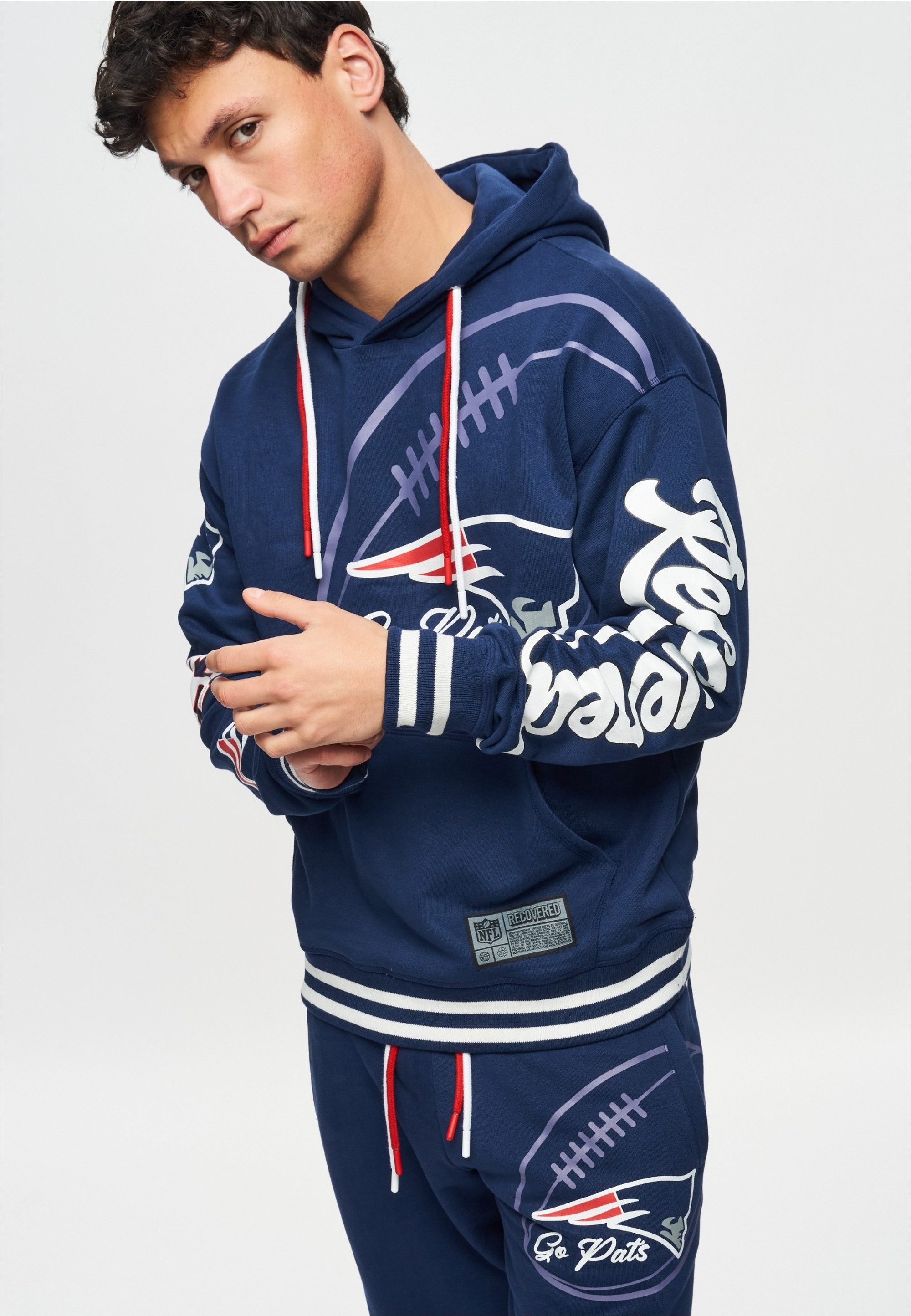 Recovered Kapuzensweatshirt NFL Patriots Go Pats günstig online kaufen