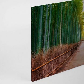 A.S. Création Leinwandbild Bambus Walk, (1 St), Feldweg Bambus Natur Keilrahmen