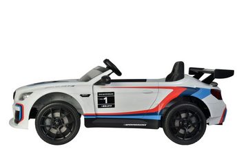 Toys Store Elektro-Kinderauto Kinderfahrzeug BMW M6 Sport Gt3 Elektroauto Kinder Auto Bluetooth, Belastbarkeit 35 kg, AUX-/USB-Anschluss, MP3 Hupe und Motorsound am Lenkrad, Fernsteuerung