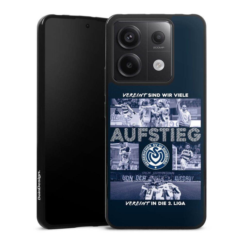 DeinDesign Handyhülle MSV Duisburg Aufstieg Offizielles Lizenzprodukt, Xiaomi Redmi Note 13 Pro 5G Silikon Hülle Bumper Case Smartphone Cover
