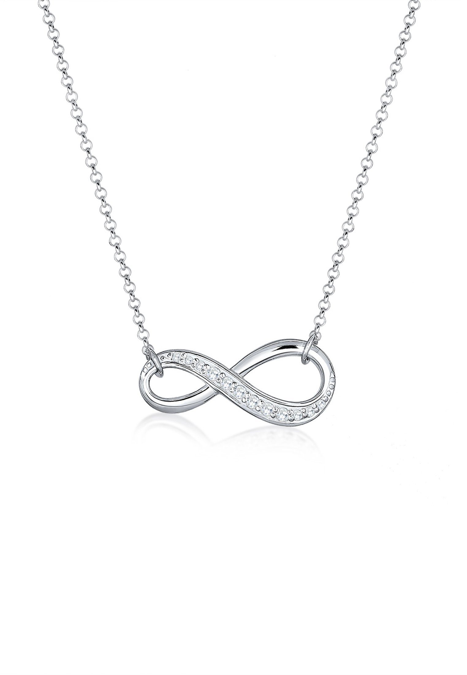 Elli Sterling Infinity 925 Infinity Zirkonia Silber, Kette mit Anhänger