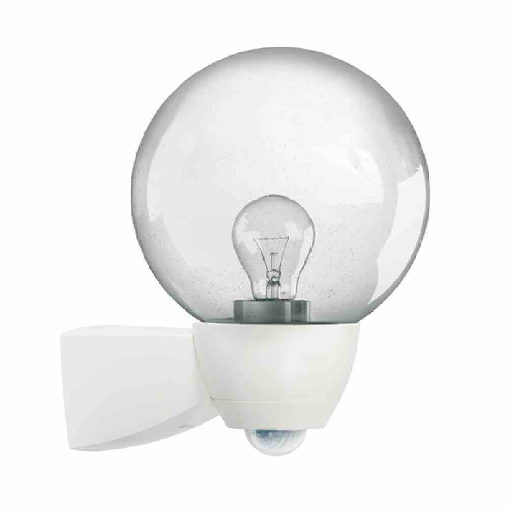 ESYLUX Wandleuchte AL Monza/Garda Sensorleuchte 77W Automatikleuchte weiß matt Glas klar