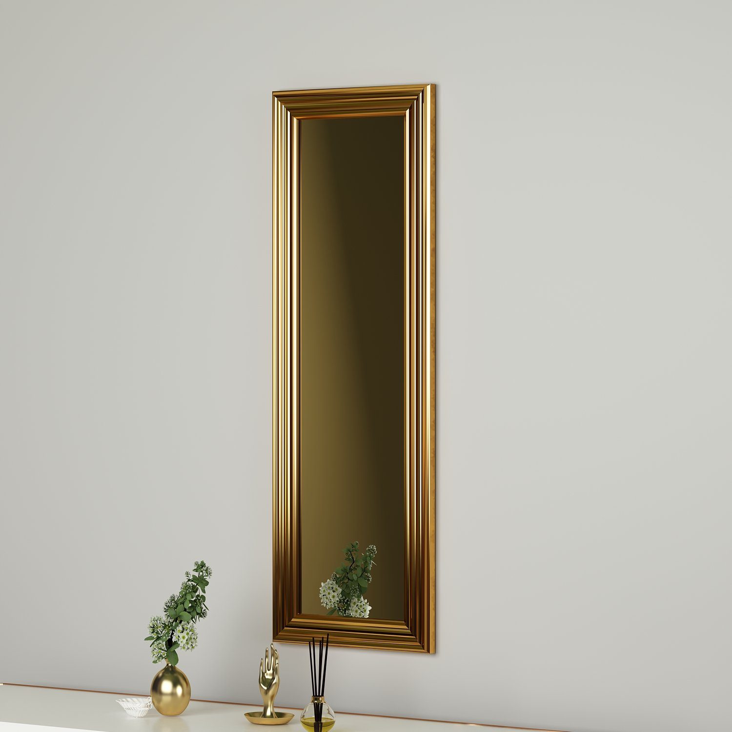 Gold Spiegel Boos Spiegel moebel17 30x90cm