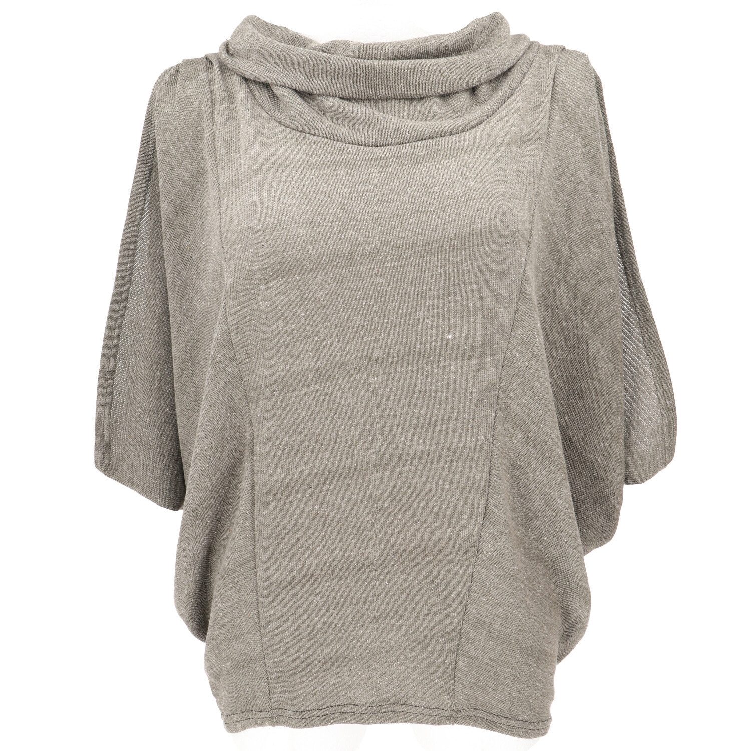 Guru-Shop Longsleeve Oversize Shirt, Rollkragen Strickshirt,..