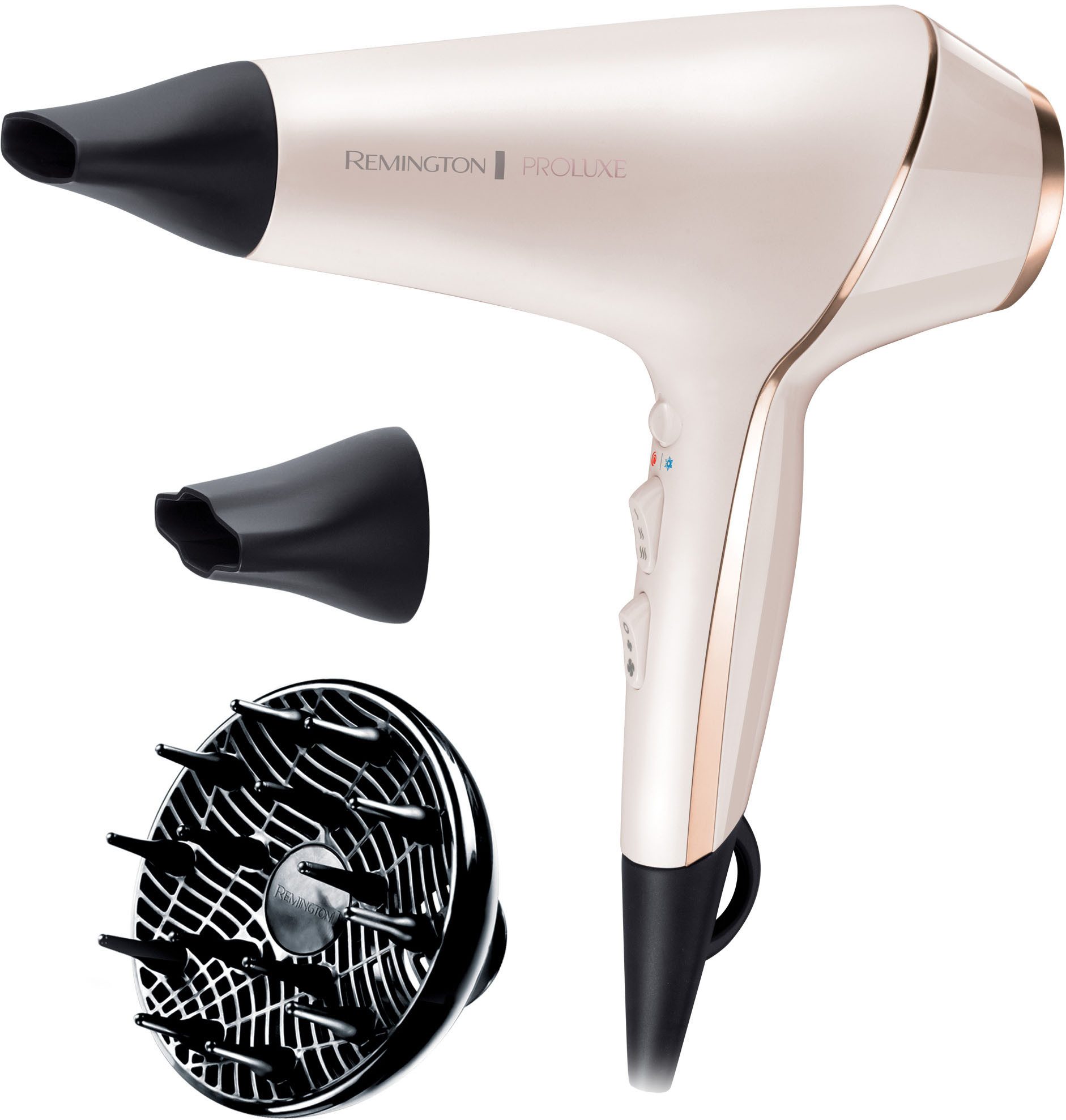 Remington Haartrockner PROluxe (AC9140), 2400 W, Profi, mit Ionenpflege, OPTIheat-Technologie und langlebigem AC-Motor
