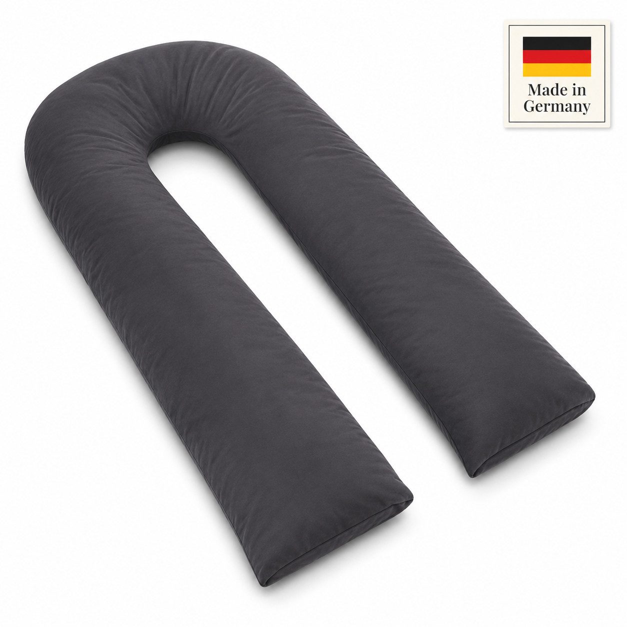 NEXGEN Luxus Baumwollkissen U-förmiges Schwangerschaftskissen 12 ft mit Bezug, Atmungsaktiv, Füllung: 100 % Polyester-Hohlfaser, Seitenschläfer, Bauchschläfer, Rückenschläfer, Spar-Set, Hergestellt in Deutschland, Deluxe Komfort