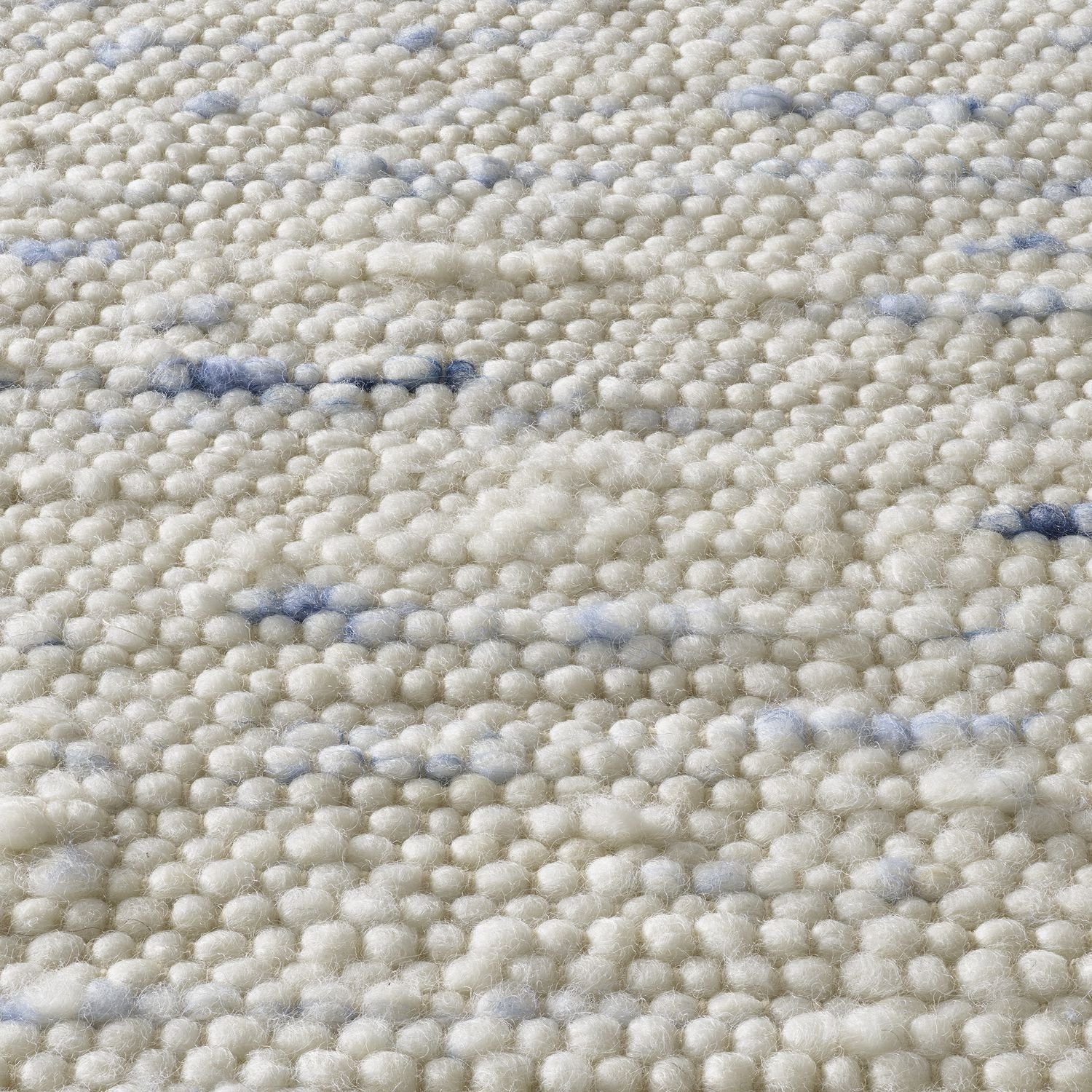 TaraCarpet Wollteppich TaraCarpet Handwebteppich Oslo, rechteckig, Höhe: 10 mm, Schurwolle Handgewebt blau meliert Wohnzimmer Schlafzimmer 090x160 cm