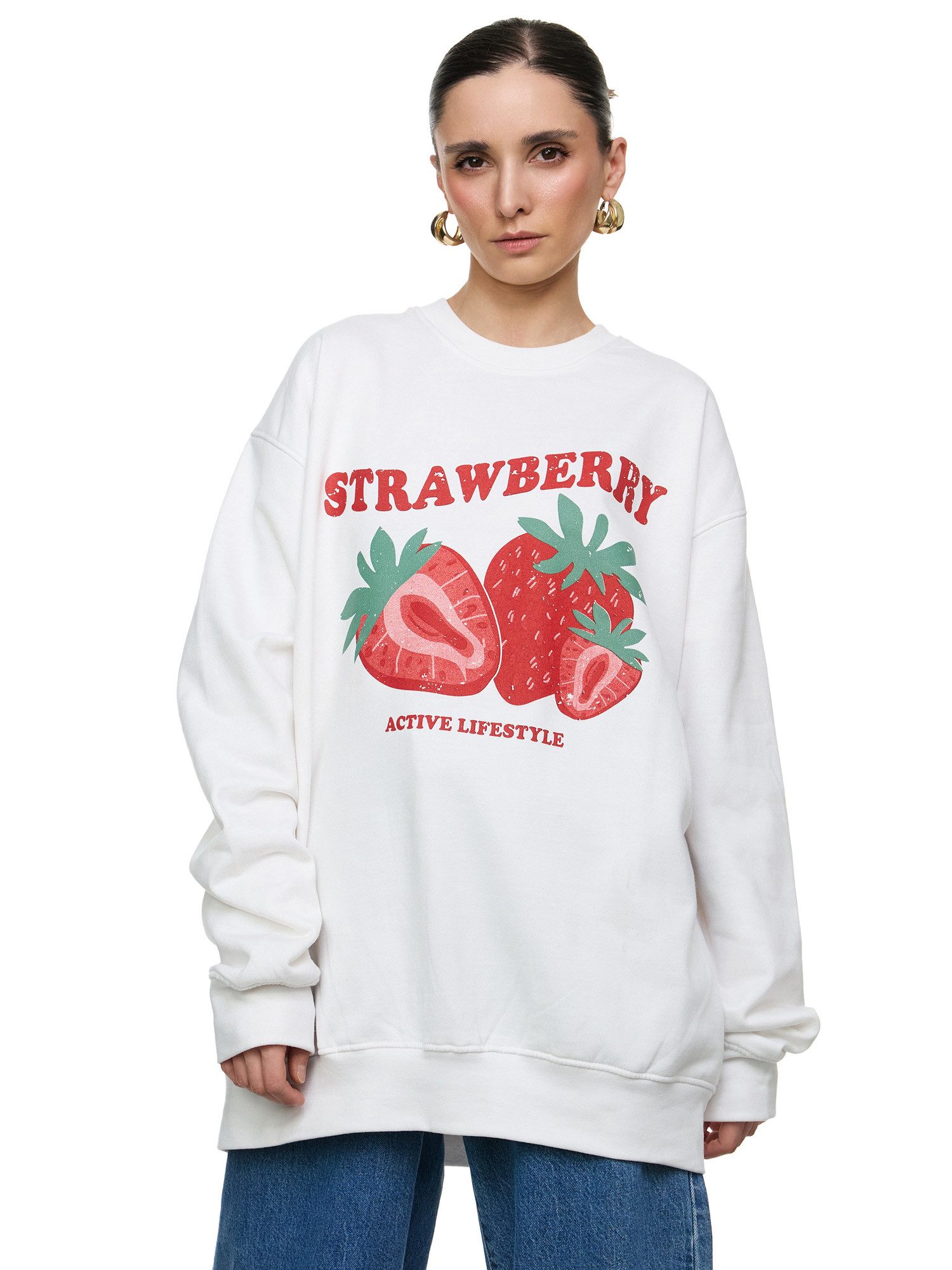 Worldclassca Sweatshirt Worldclassca Oversized Sweatshirt Print günstig online kaufen