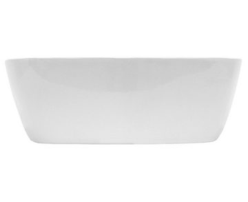 HAGO Aufsatzwaschbecken Keramik Waschbecken rund Ø 405 x 140 weiß ohne Überlauf Aufsatzwaschbe