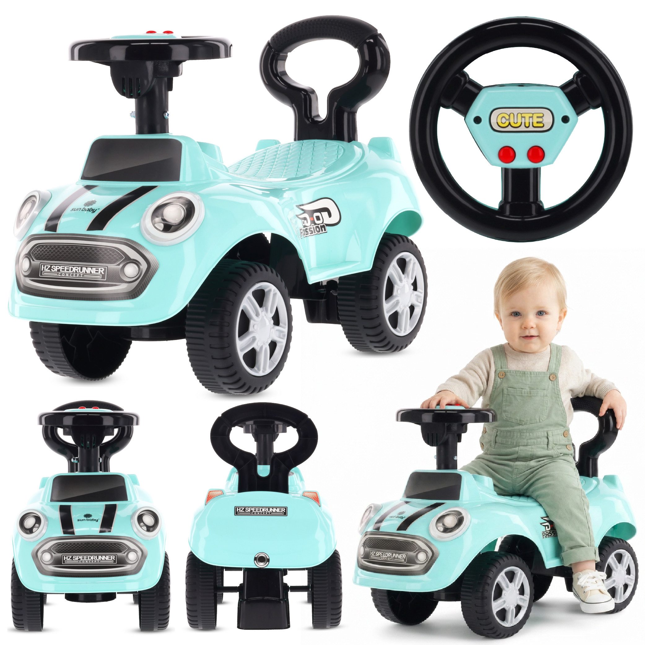Sun Baby Rutscherauto GO GO Fashion Rutschauto mint ab 12 Monate bis 25 kg