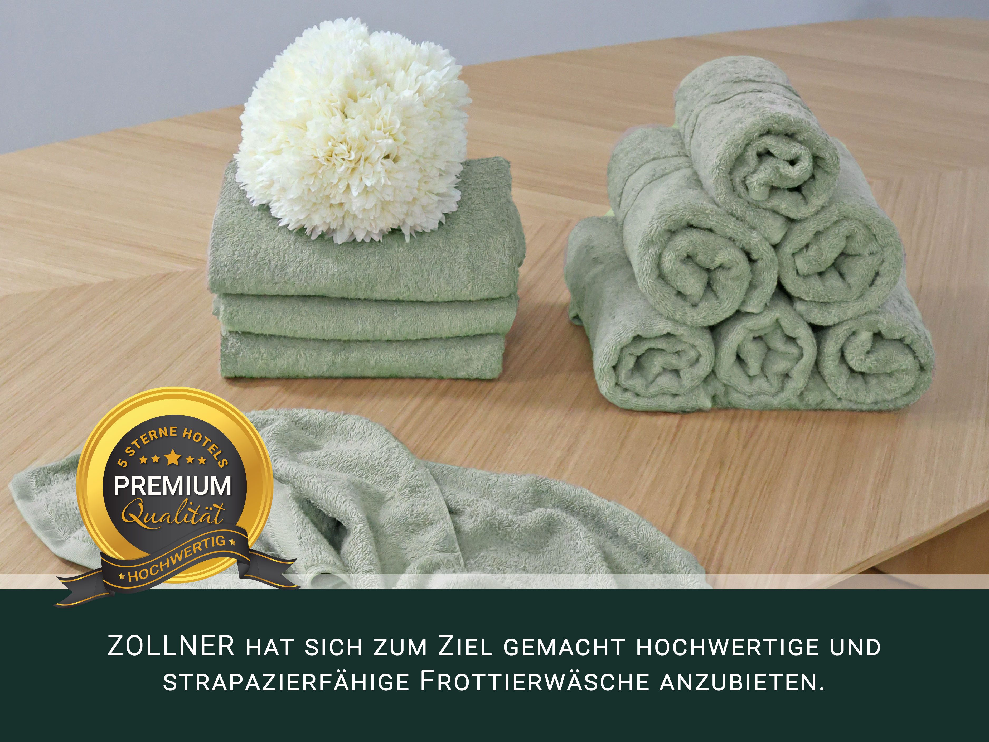 ZOLLNER Handtücher, Walkfrottier (10-St), 50 x 100 cm, 100% Baumwolle, mit günstig online kaufen