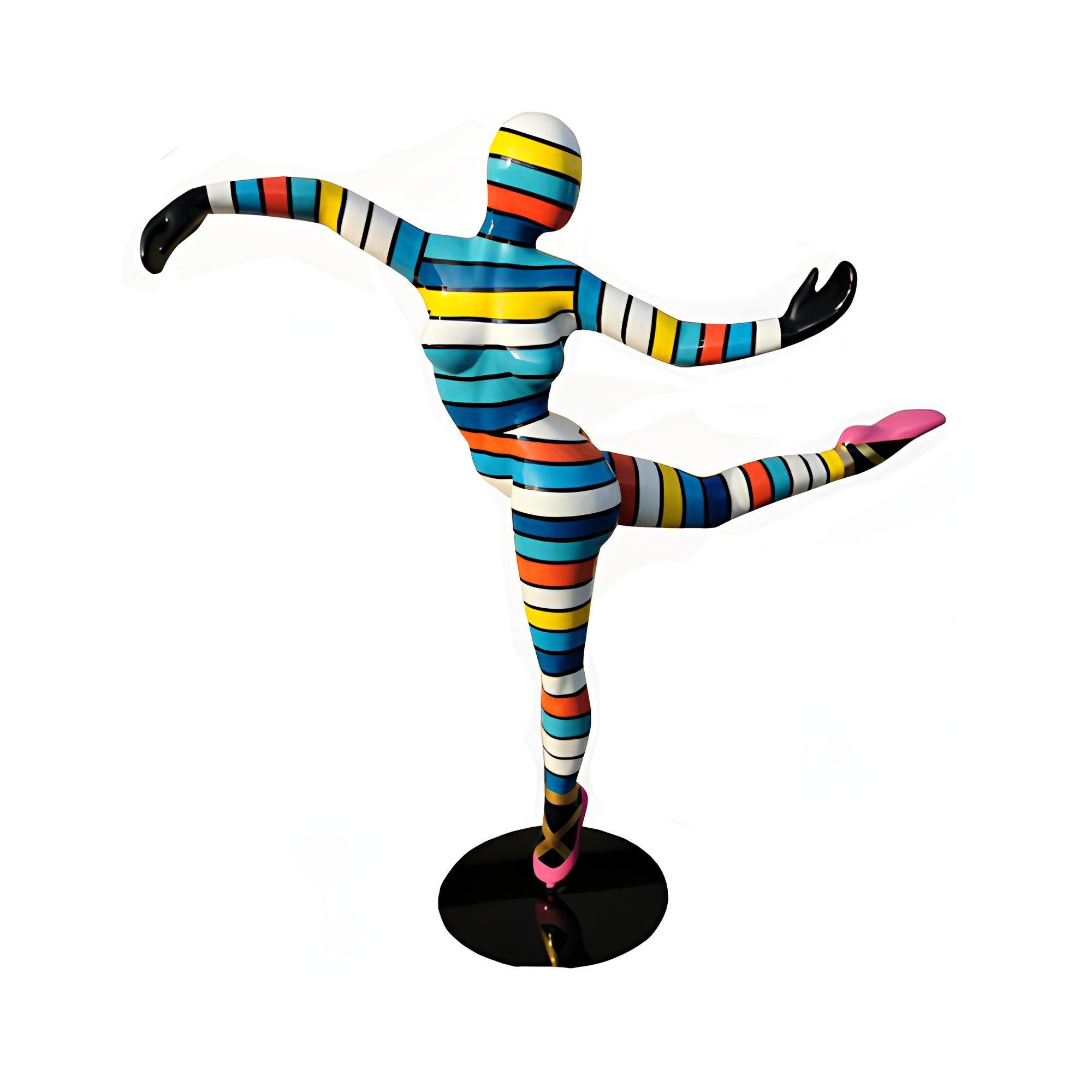 Xlmoebel Dekofigur Bunte PVC Ballerina Skulptur für elegante Raumdekoration (Skulptur), Hergestellt in Europa