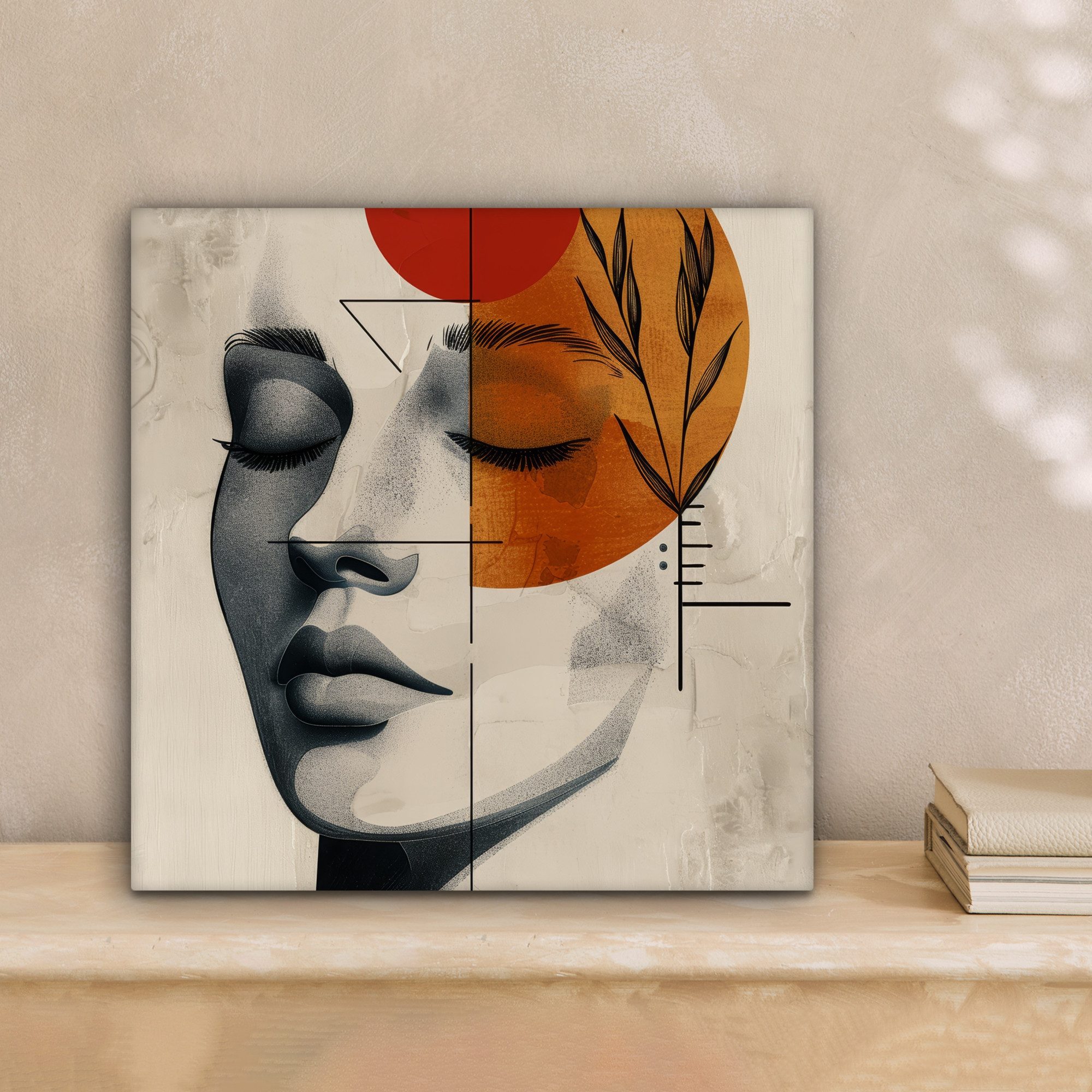 OneMillionCanvasses® Leinwandbild Gesicht - Kreise - Kunst - Modern, Fotodr günstig online kaufen