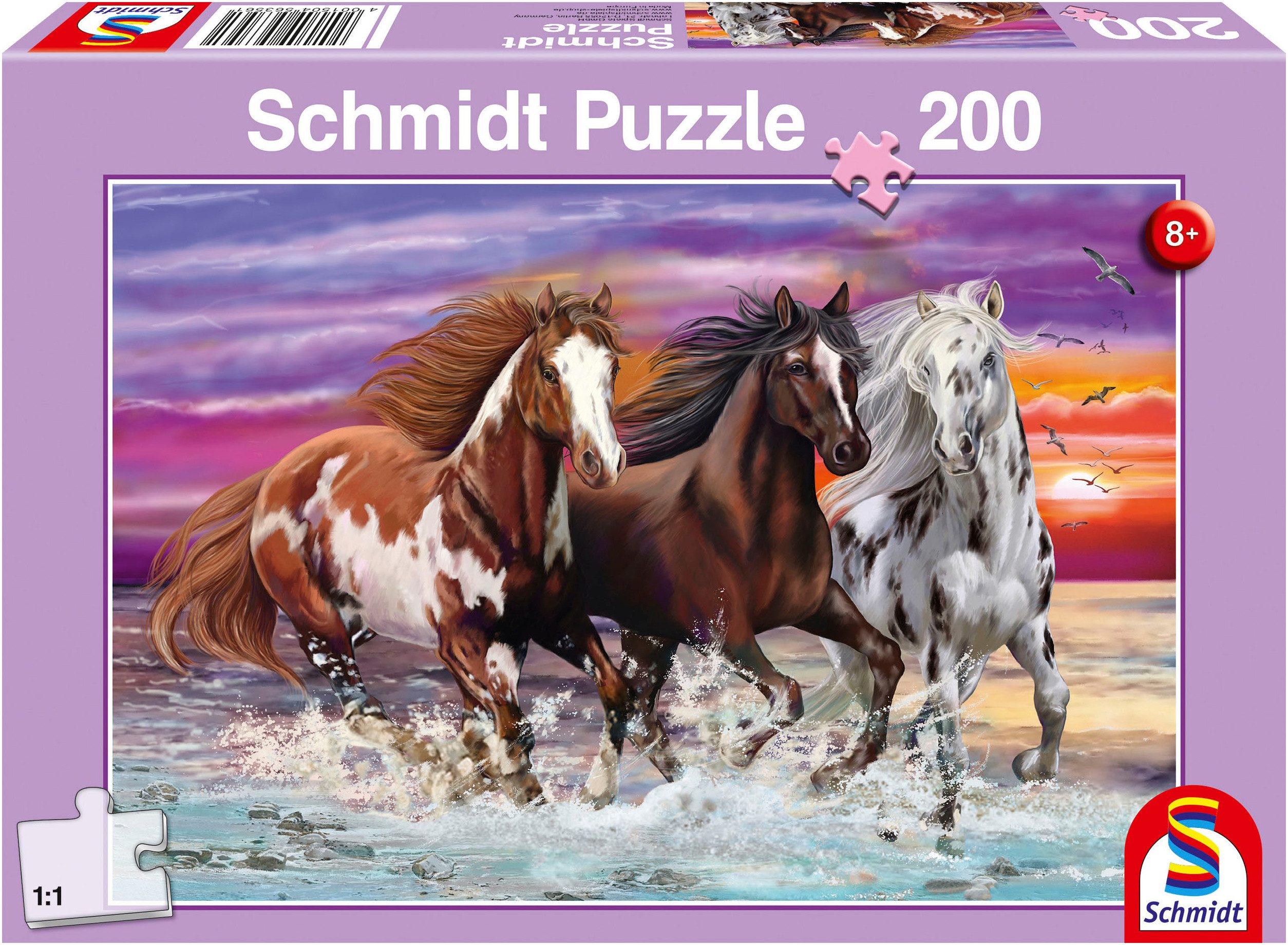 Schmidt Spiele Puzzle Wildes Pferde-Trio, 200 Puzzleteile günstig online kaufen