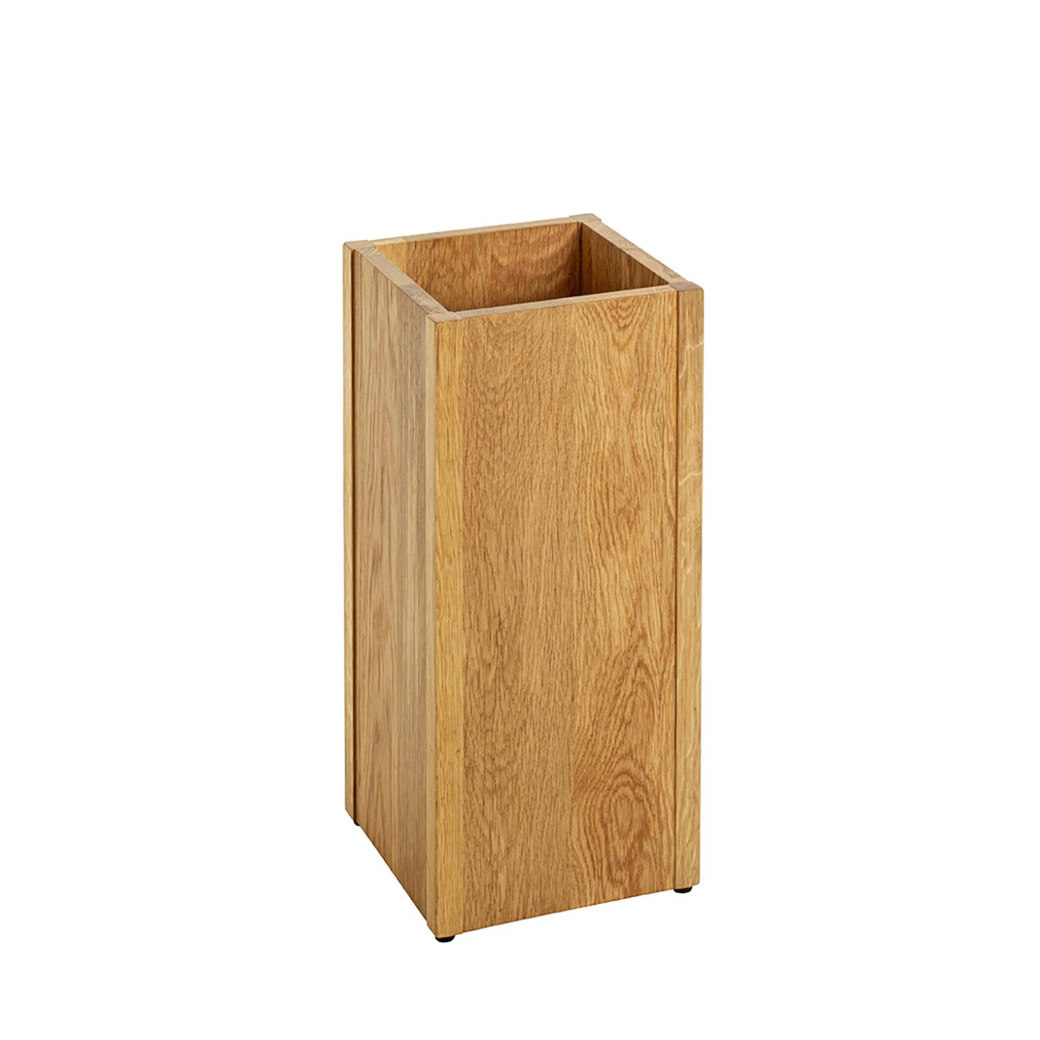 HAKU Schirmständer Regenschirmständer - eiche - Massivholz - H. 45cm x B. 20cm - Behälter (1xSchirmständer, Schirmgefäß - Schirmbox), Regenschirmhalter - Schirmhalter - Schirmaufbewahrung