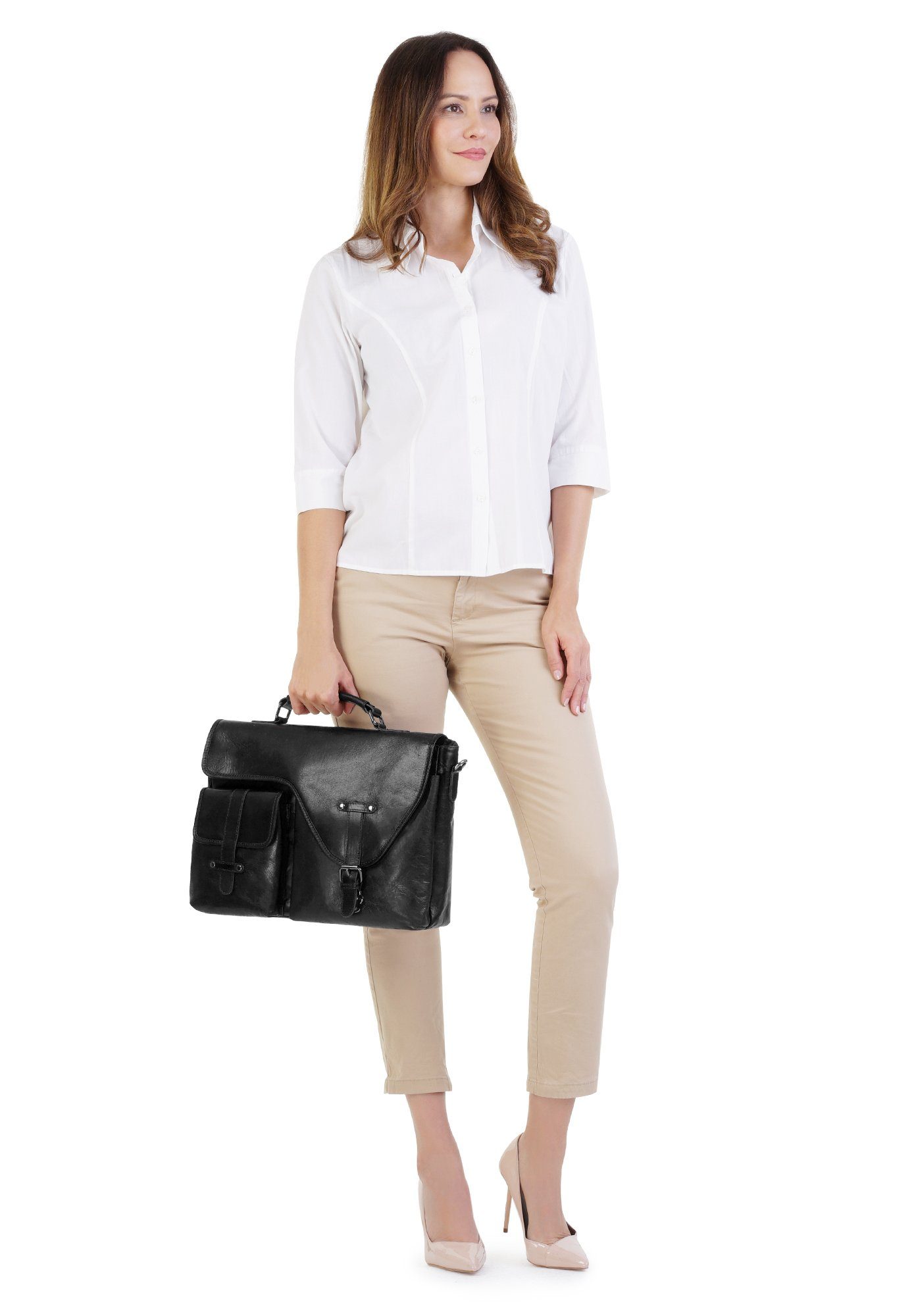 X-Zone Aktentasche, echt Leder günstig online kaufen